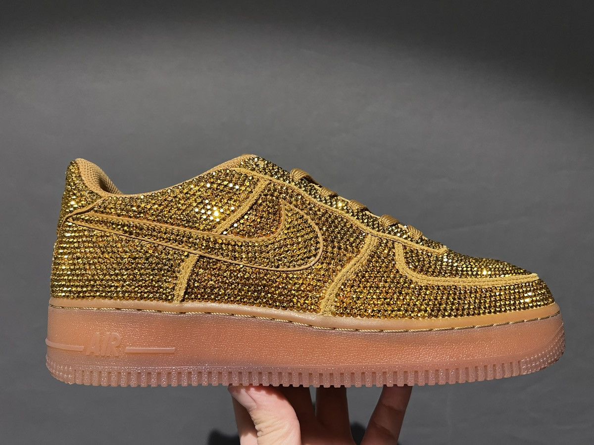 Nike Nike Air Force 1 golden crystal customized 1/1 Size US 8.5 / IT 38.5 - 1 Thumbnail