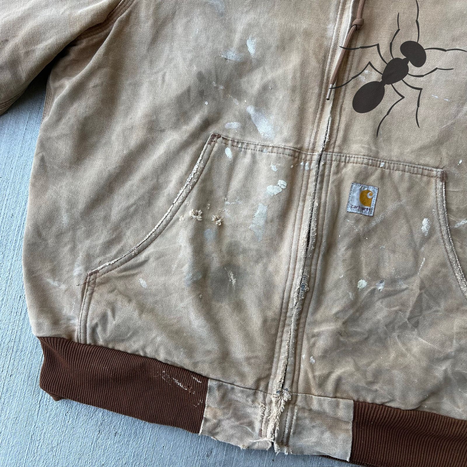 Carhartt × Vintage Carhartt J158 BRN brown hooded work wear jacket Size US L / EU 52-54 / 3 - 3 Thumbnail