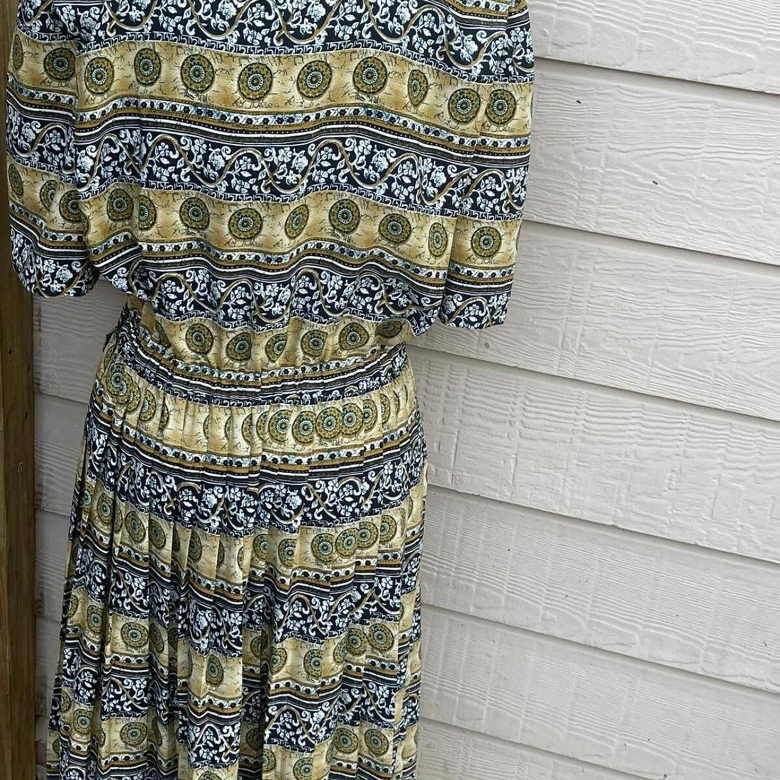 Other Lady Carol Vintage Dress 80s Paisley medium Size M / US 6-8 / IT 42-44 - 2 Thumbnail