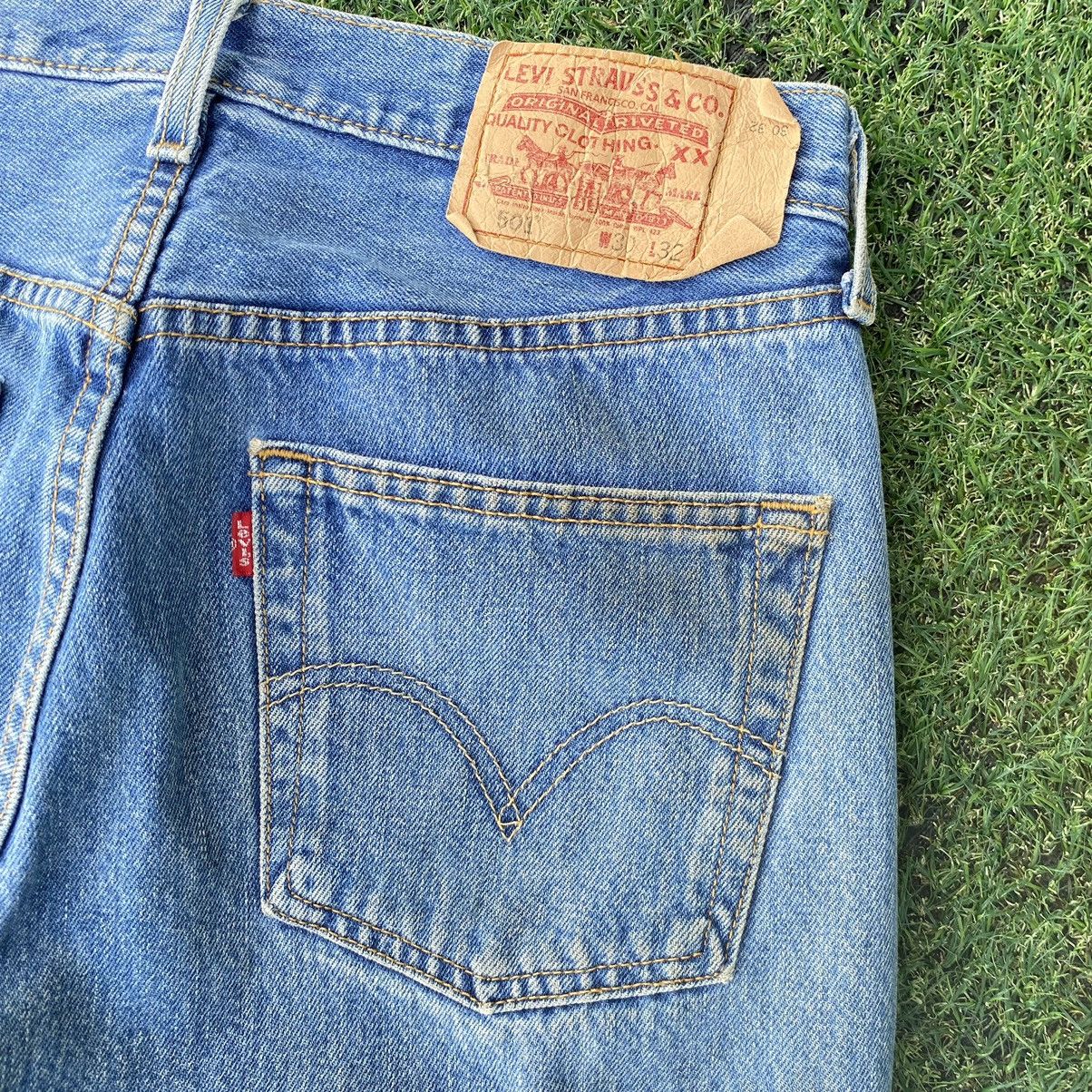 Levi's Thrashed Distressed Vintage Levis 501 ERD GRUNGE JEANS Size US 30 / EU 46 - 3 Thumbnail