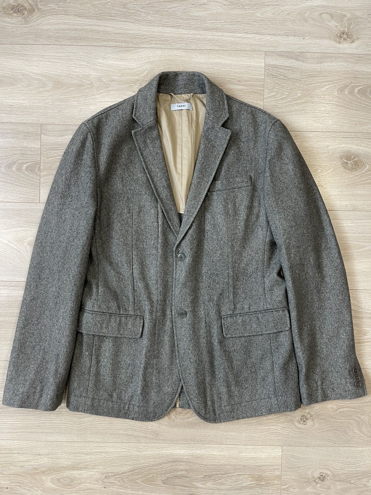 Nicole Farhi FARHI by Nicole Farhi Grey Wool Blend Blazer M Size 38R - 9 Thumbnail