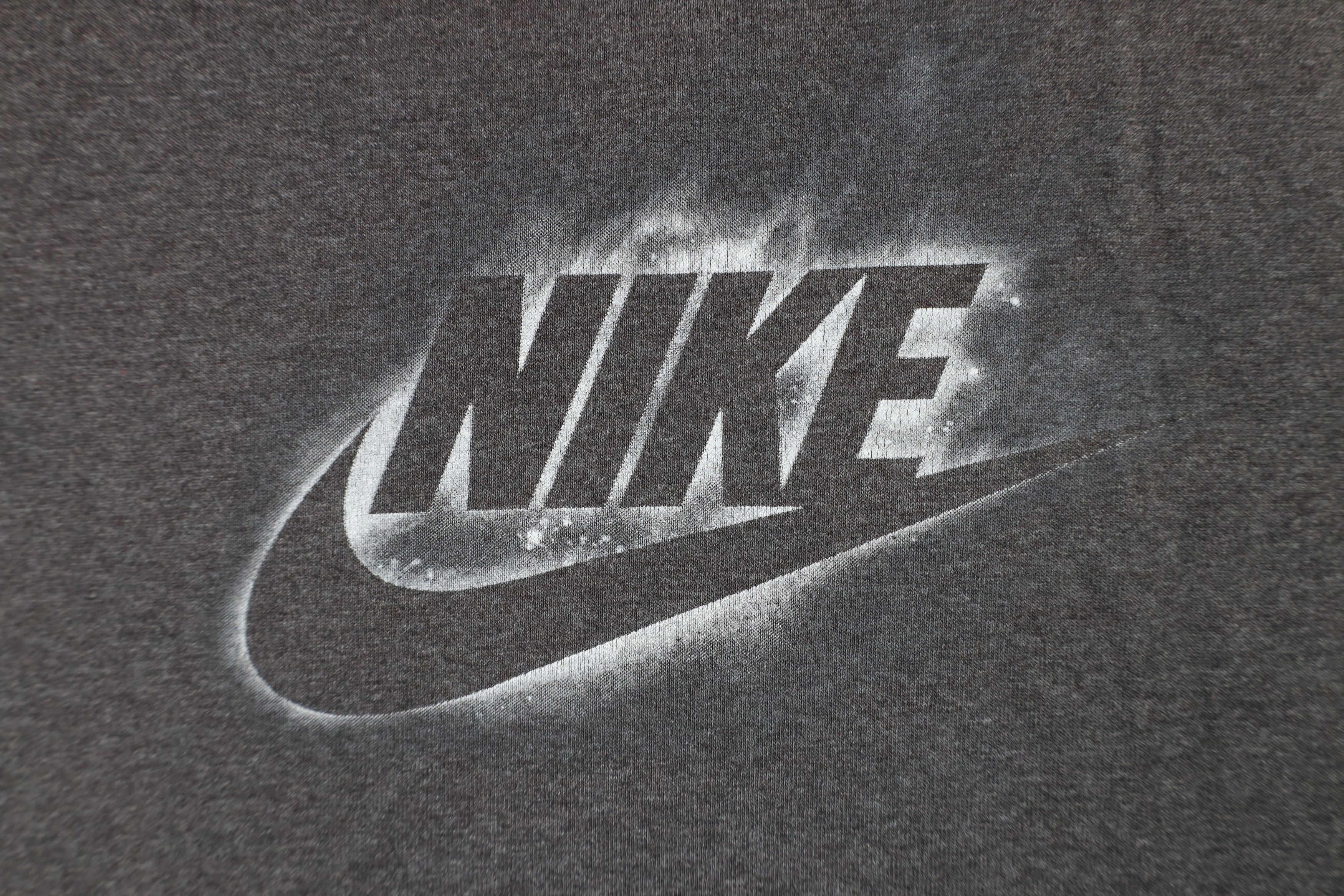 Nike × Vintage Vintage 90s Y2K Nike Center Swoosh Short Sleeve T-Shirt Size US XXL / EU 58 / 5 - 4 Thumbnail