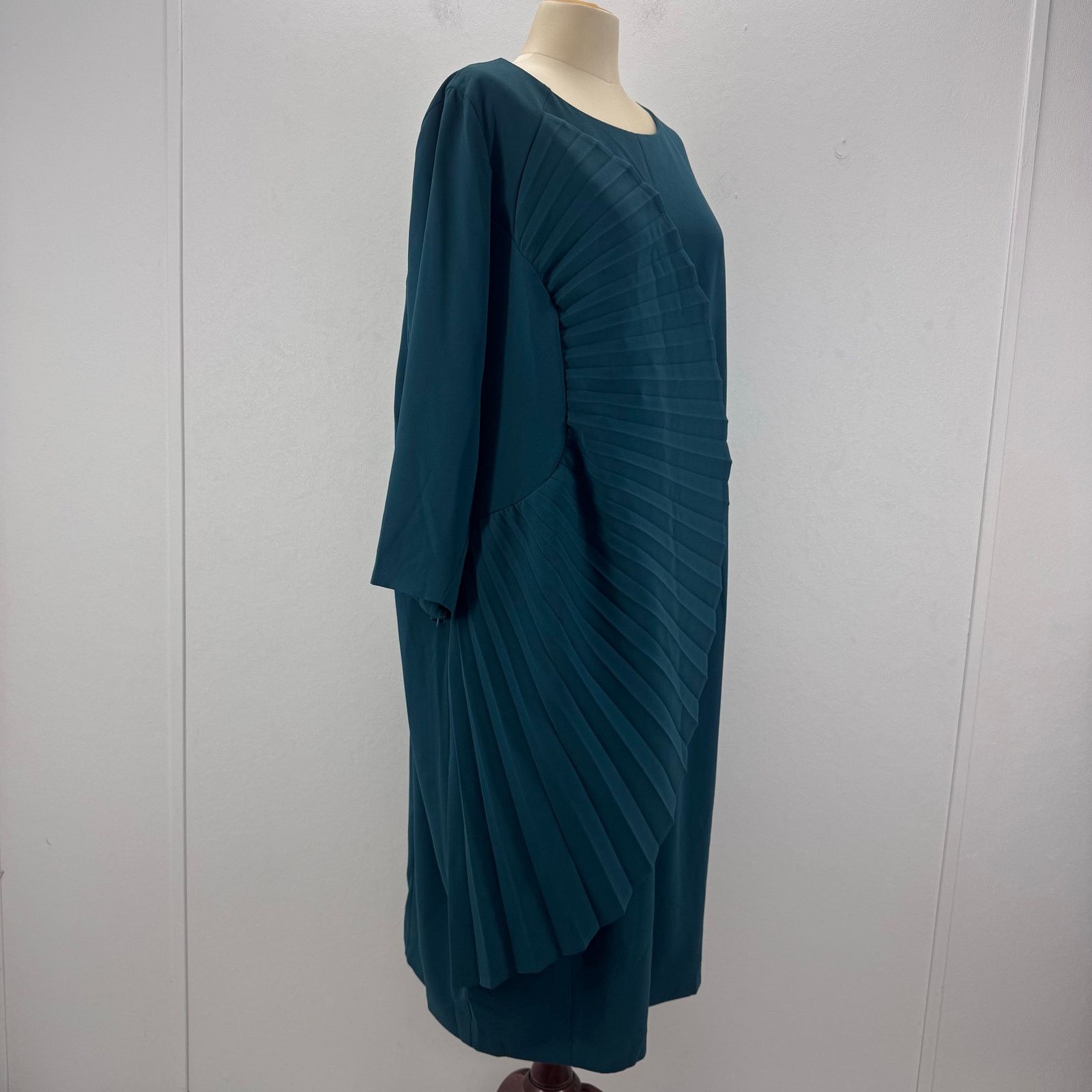 Marina Rinaldi Marina Rinaldi Blue Dizione Pleated Midi Dress Plus 24 Event Size 4XL / US 24-26 - 4 Thumbnail