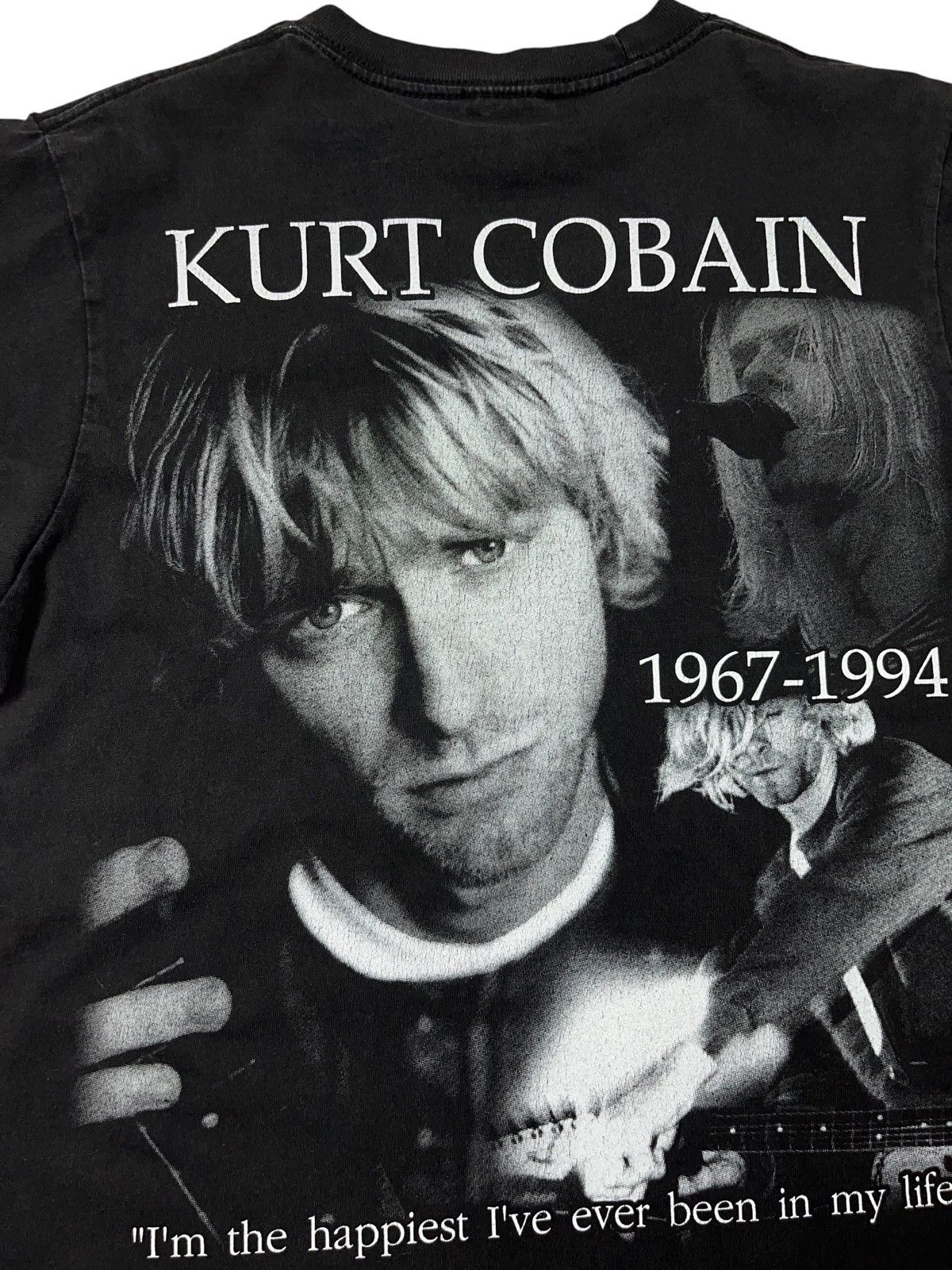 Nirvana Vintage 90s Nirvana Kurt Cobain Memorial The Happiest Shirt Size US M / EU 48-50 / 2 - 8 Thumbnail