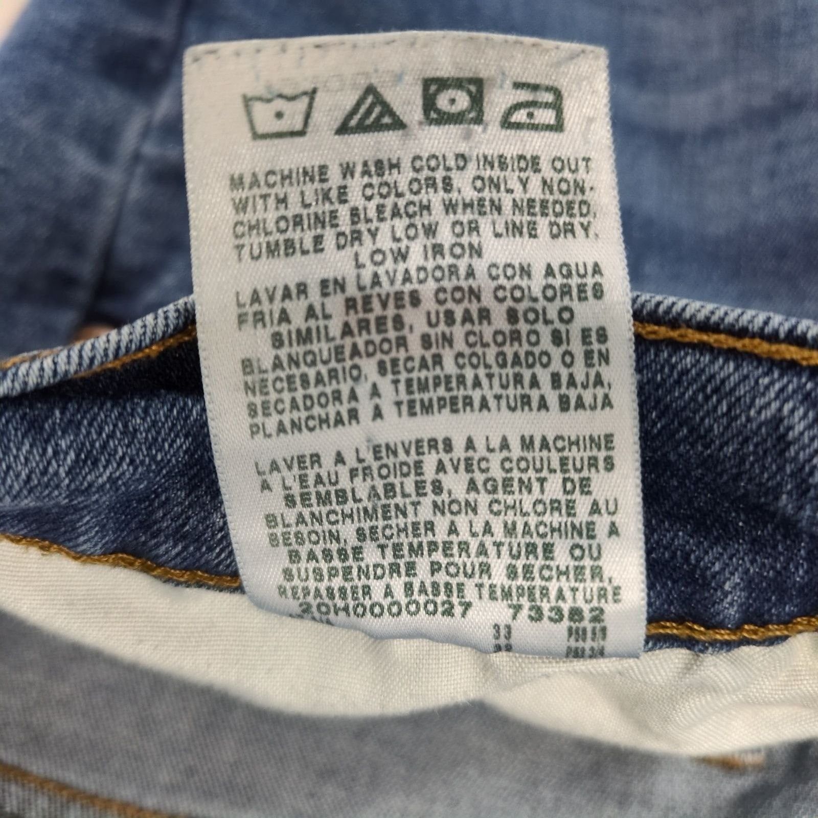 Wrangler Wrangler Men's 42x32 Straight Leg Stretch Denim Blue Jeans Size US 42 / EU 58 - 6 Thumbnail
