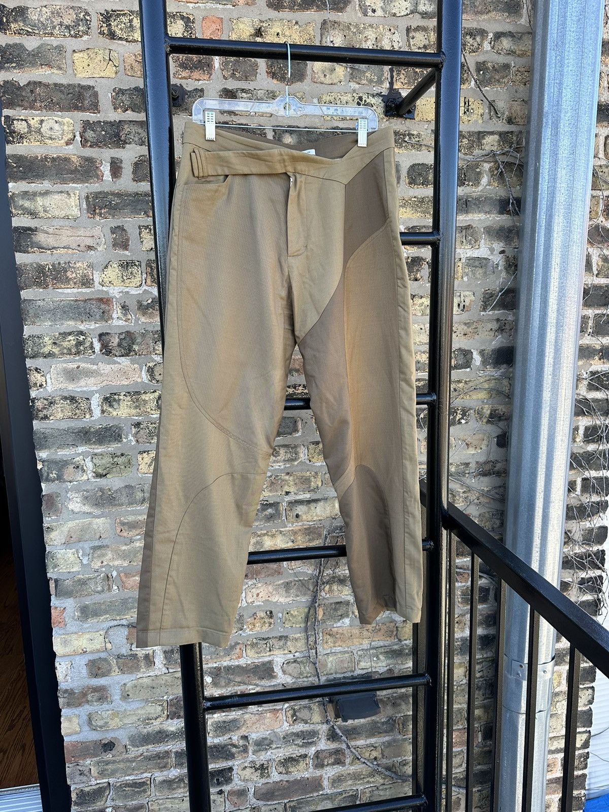 image of Mainline Rusfr Cade Khaki Jules Trousers, Men's (Size 32)