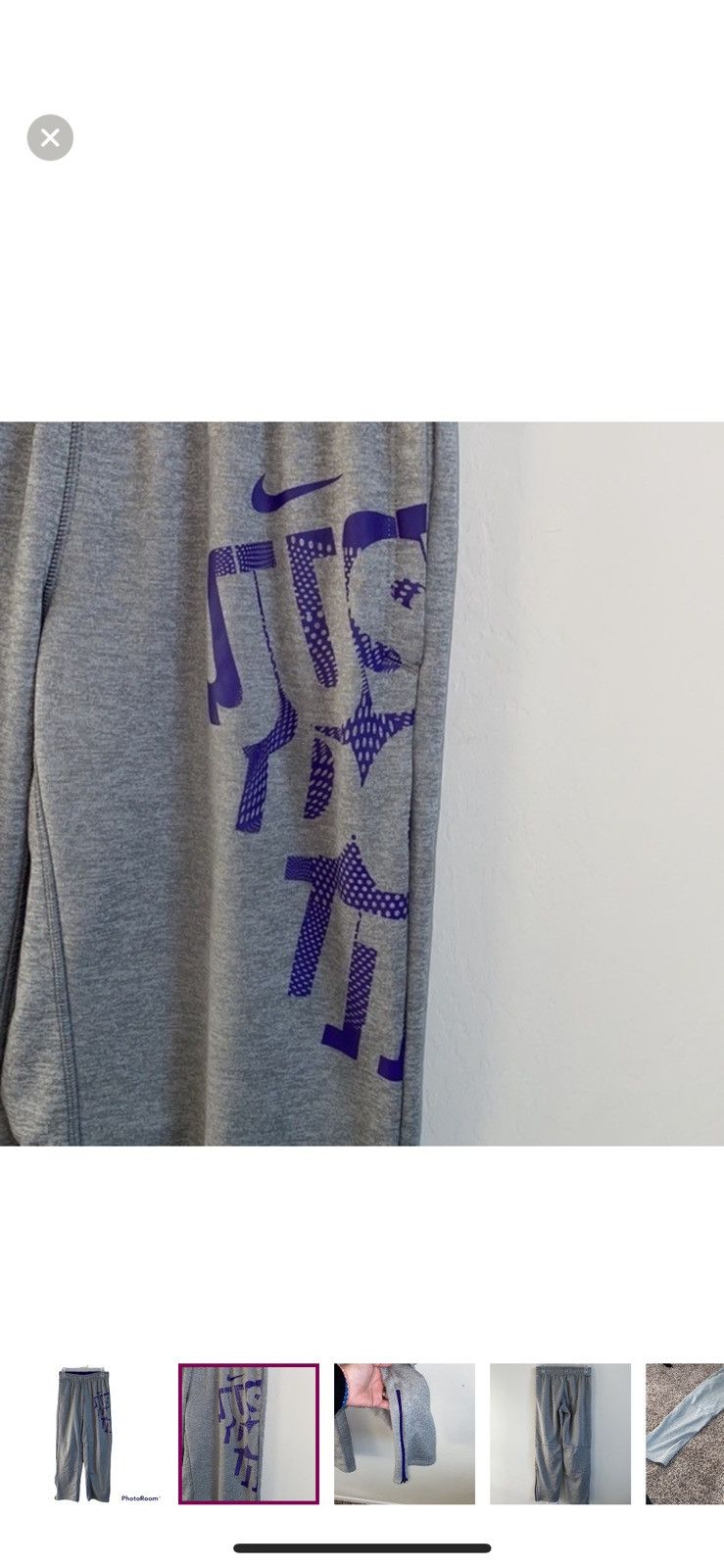 Nike Nike small grey just do it therma fit sweatpants Size 27" / US 4 / IT 40 - 2 Thumbnail