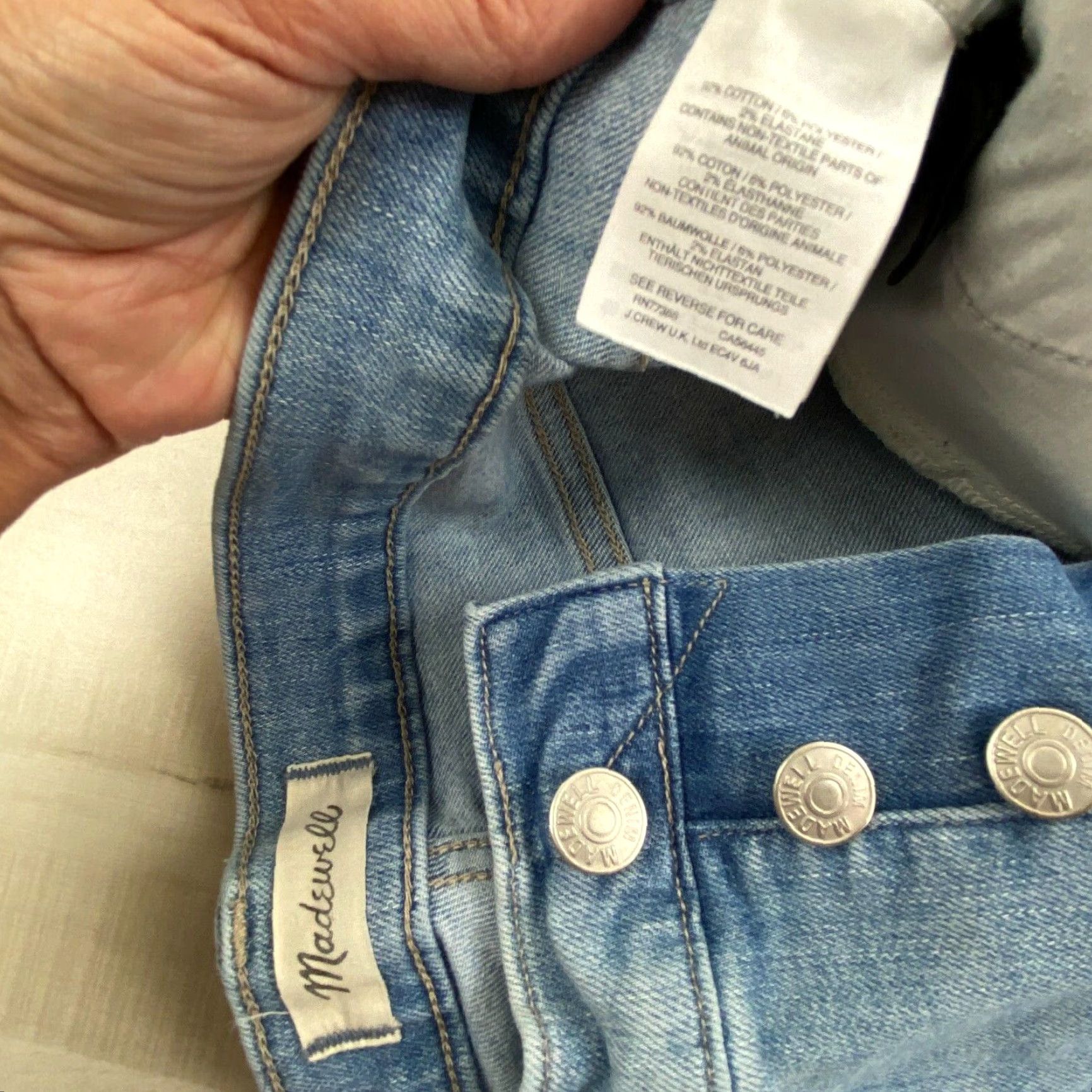 Madewell Madewell Women's Blue High Rise Skinny Crop Jeans 29 Medium Wash Cotton Blend Size 29" - 5 Thumbnail