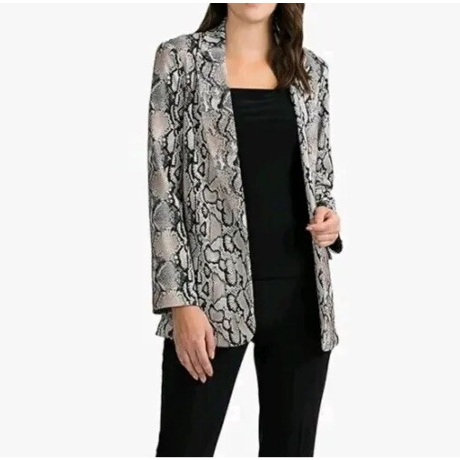 Joseph Ribkoff Joseph Ribkoff Women's Jacket cardigan print Size 4 A000646 Size S / US 4 / IT 40 - 1 Thumbnail