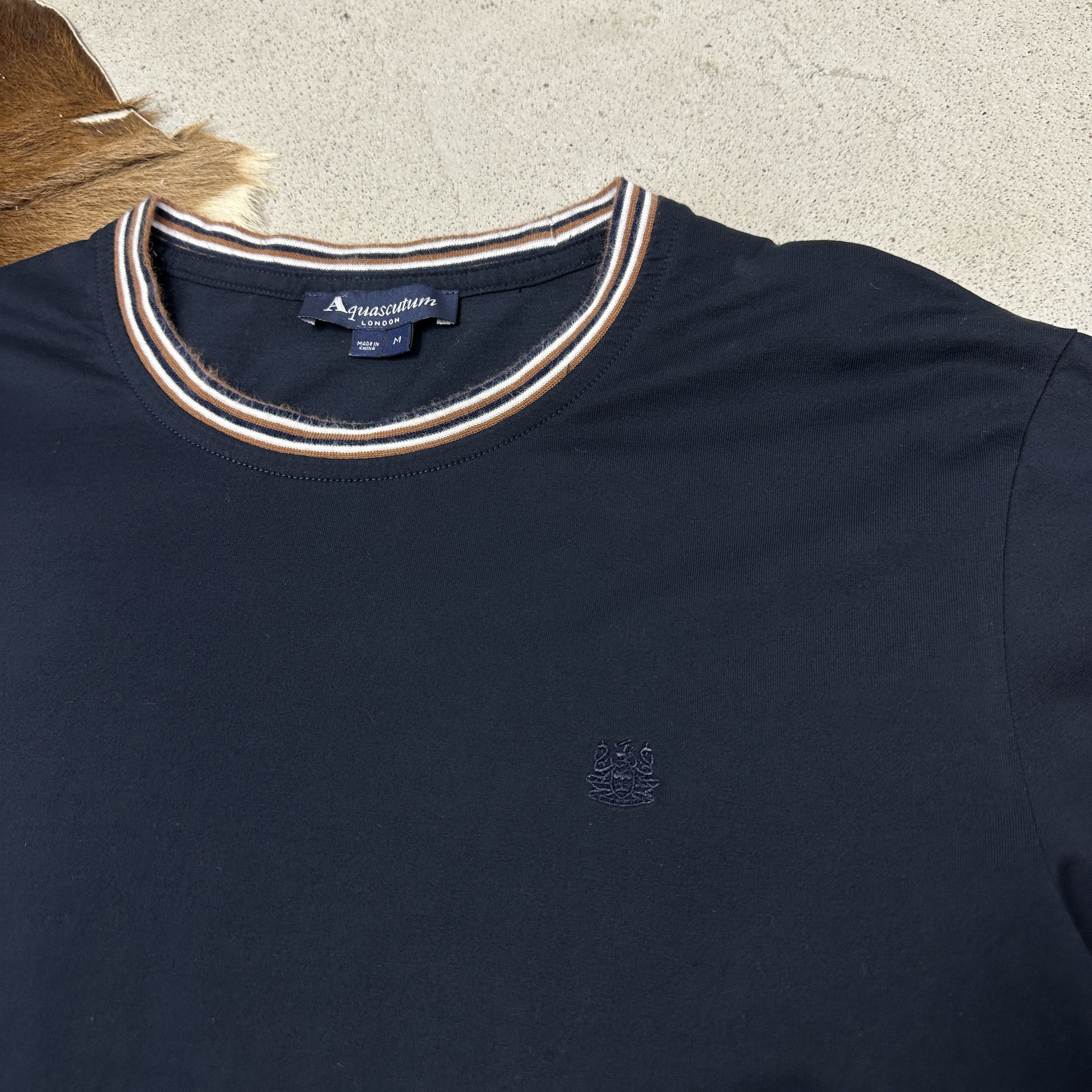 Aquascutum Vintage Casual Streetwear Mercerized Aquascutum T-shirt 00s Size US M / EU 48-50 / 2 - 3 Thumbnail