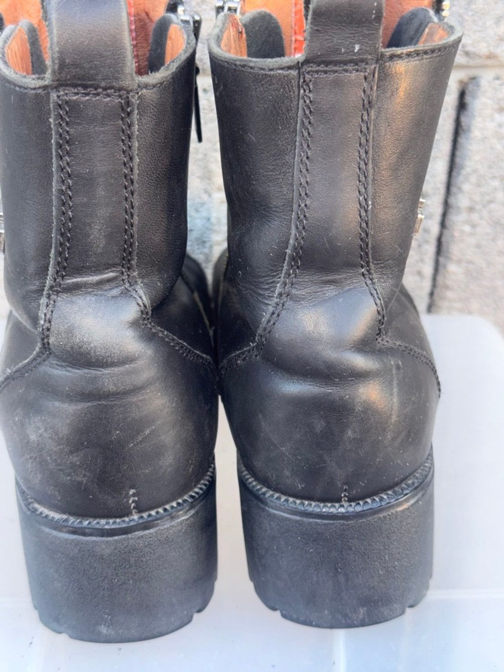 Harley Davidson Harley-Davidson Leather Chunky Double Zip Ankle Boots Size 9 Size US 9 / IT 39 - 8 Thumbnail