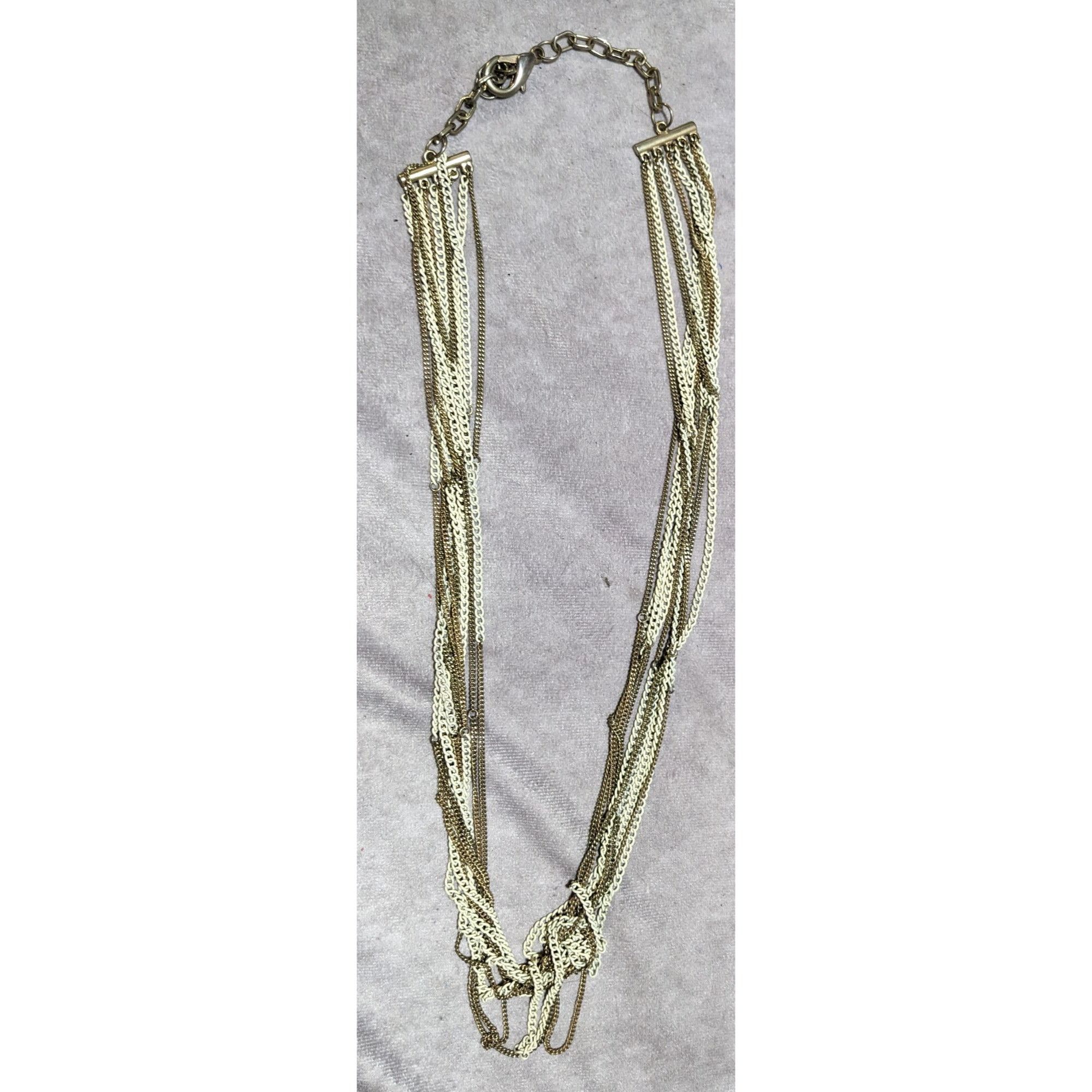 Other Gold And White Multilayer Chain Necklace Size ONE SIZE - 9 Thumbnail