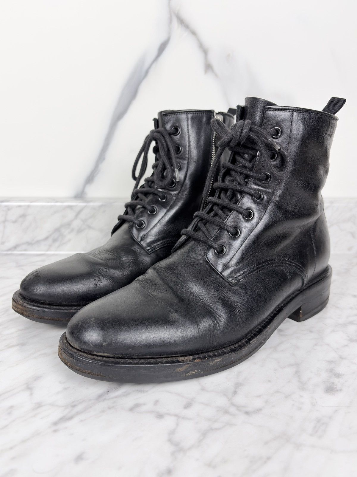 Hedi Slimane × Saint Laurent Paris FW15 Saint Laurent Paris Hedi Zipper Ranger Combat Boots Size US 8 / EU 41 - 2 Thumbnail