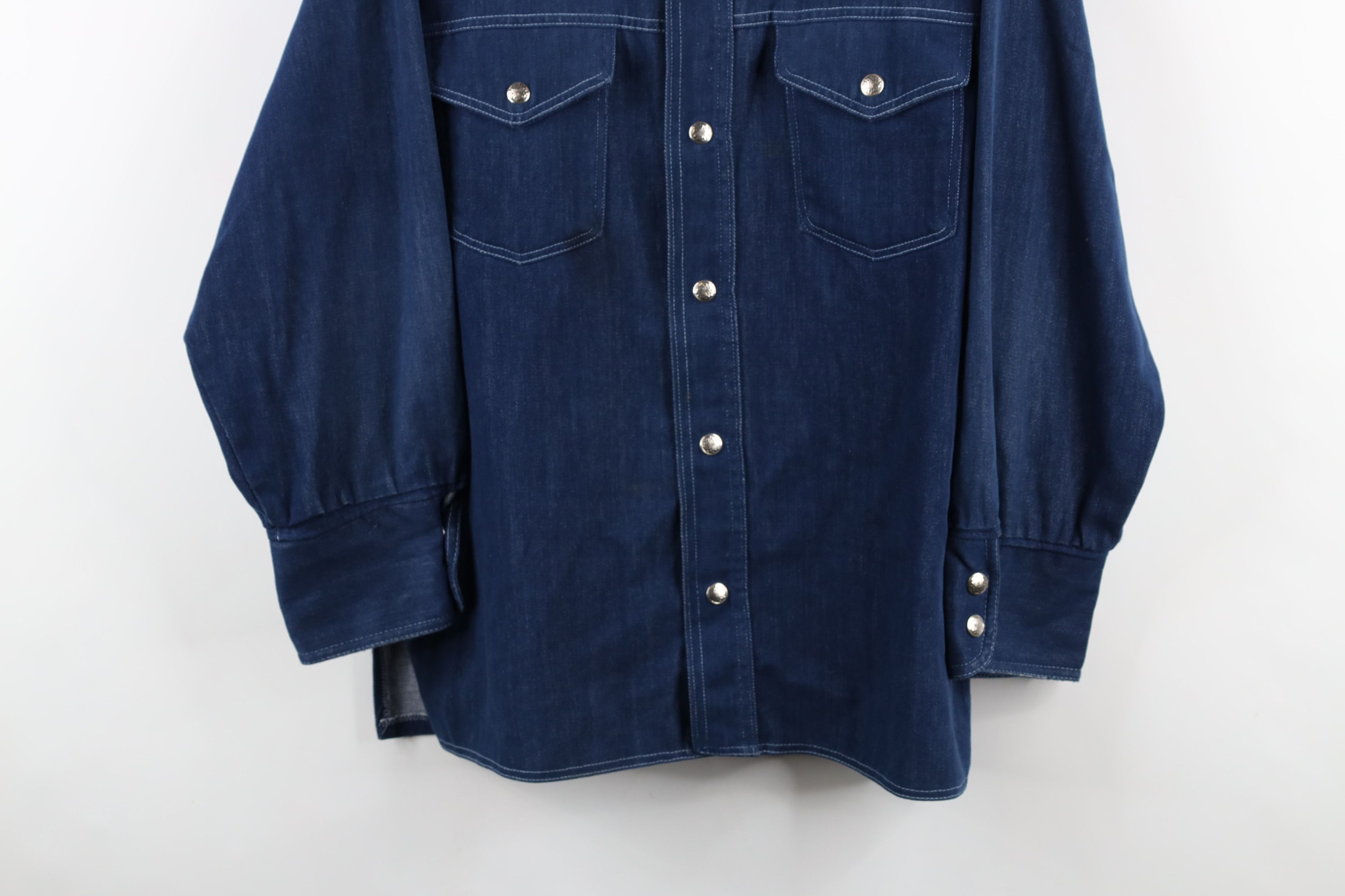 Vintage Vintage 60s 70s Streetwear Snap Button Shirt Jacket Jac USA Size US L / EU 52-54 / 3 - 3 Thumbnail