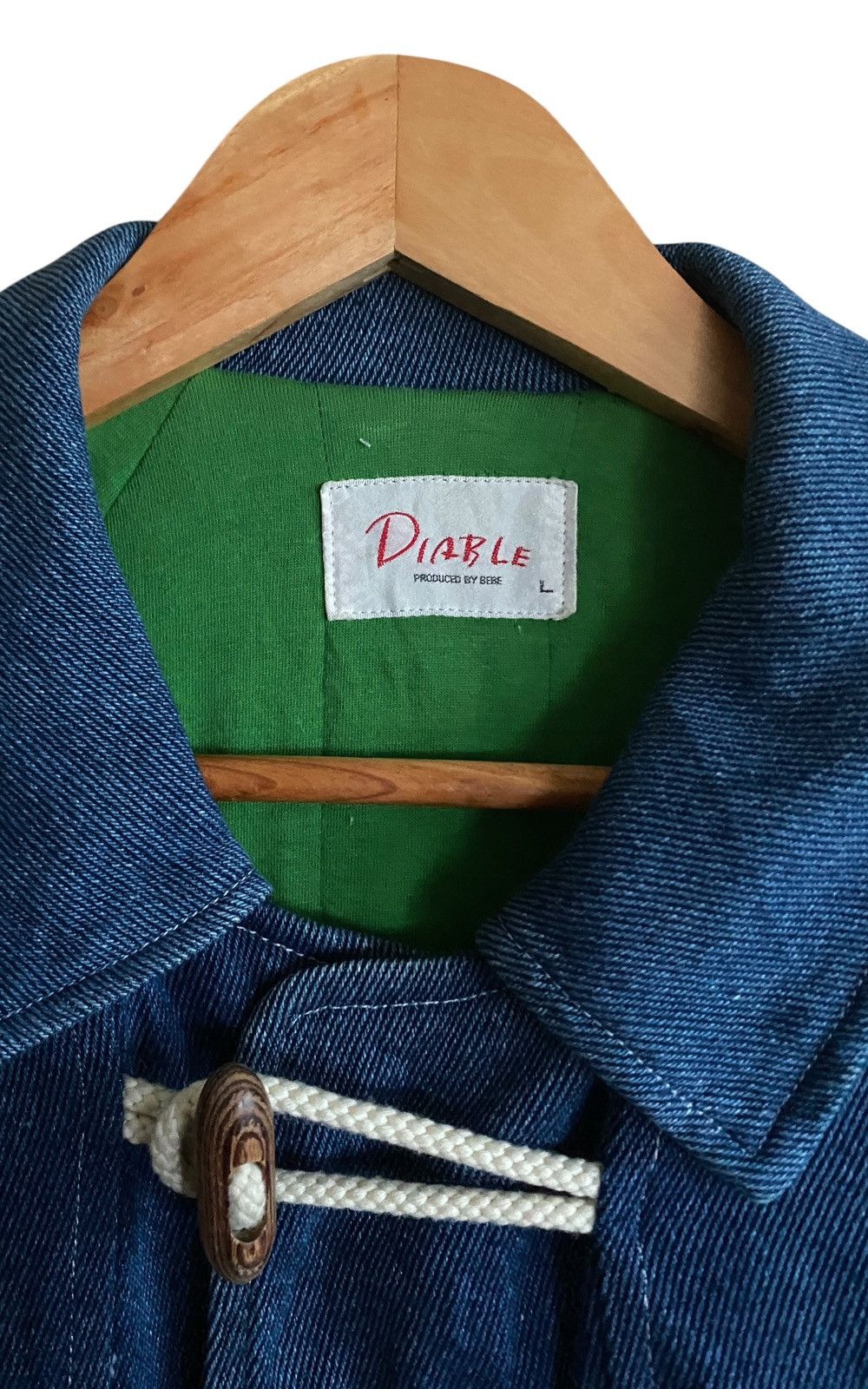 Japanese Brand Rare Vintage Japanese Brand Diable Denim Bomber Jacket 1990s Size US L / EU 52-54 / 3 - 9 Thumbnail