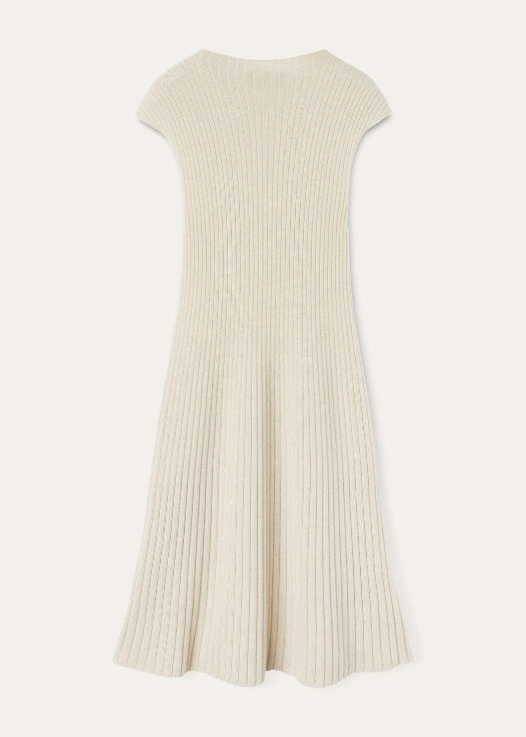 Loro Piana o1srvl11e0825 FAO5744 Cervatto Midi Dress in Light Beige Size S / US 4 / IT 40 - 6 Thumbnail