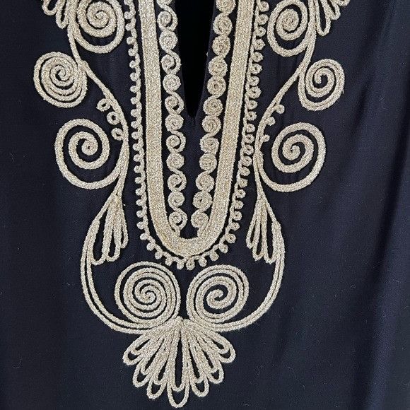 Lilly Pulitzer Lilly Pulitzer Black With Gold Trim Carlotta Stretch Shift N Size XS / US 0-2 / IT 36-38 - 4 Thumbnail