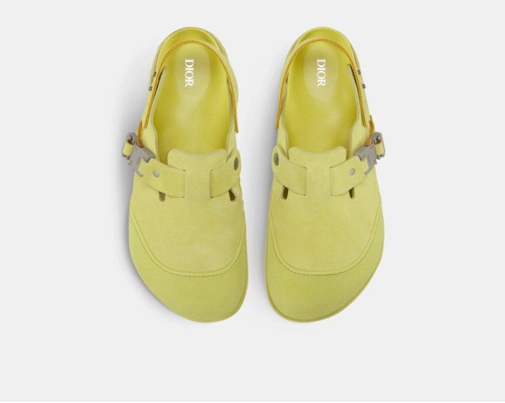 Birkenstock × Dior o1w1db10424 Tokio Mules in Pastel Yellow Size US 13 / EU 46 - 4 Thumbnail