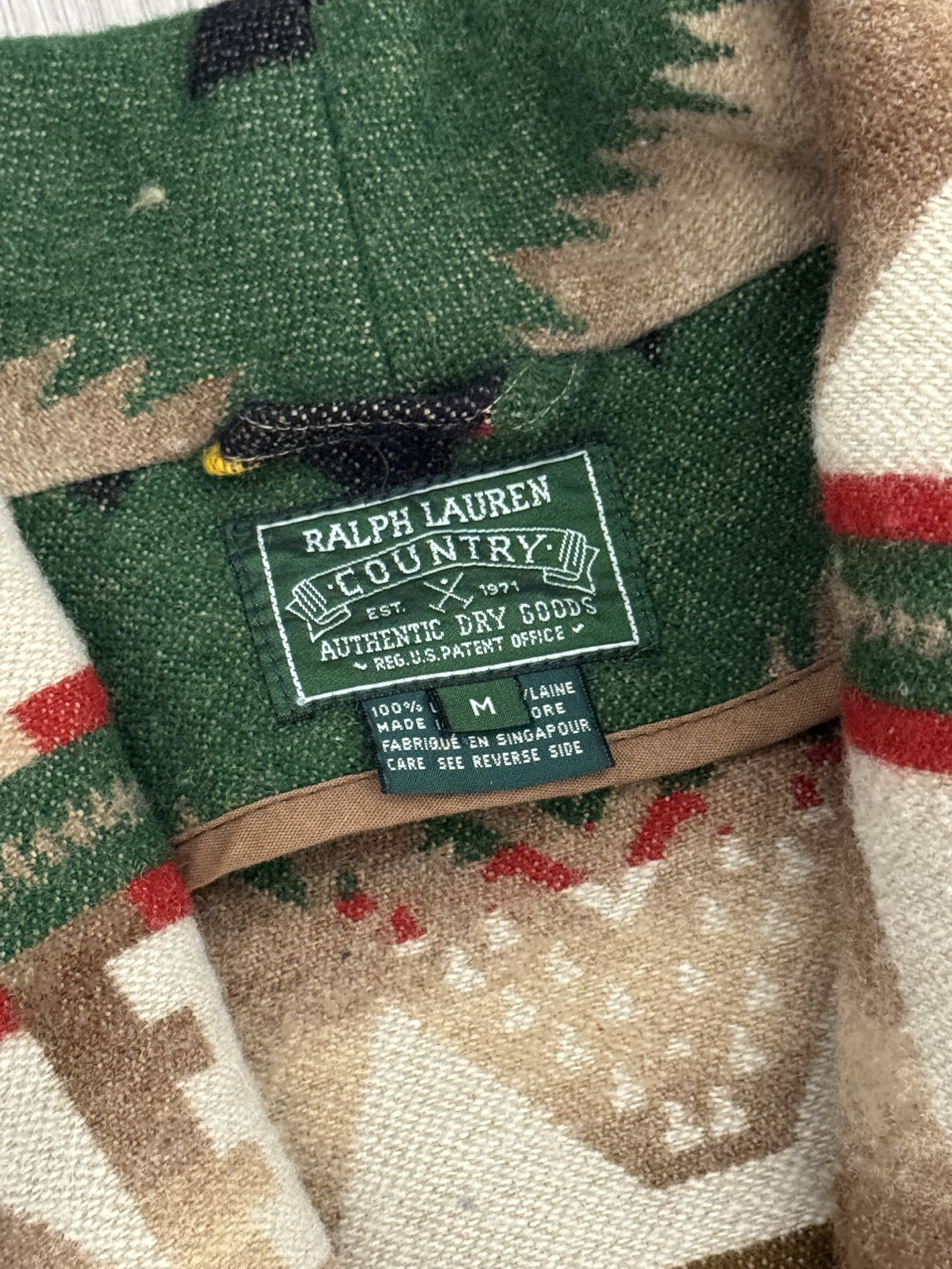 Polo Ralph Lauren Polo Country Aztec Robe Wool Blanket Coat Vintage Western Size US M / EU 48-50 / 2 - 8 Thumbnail