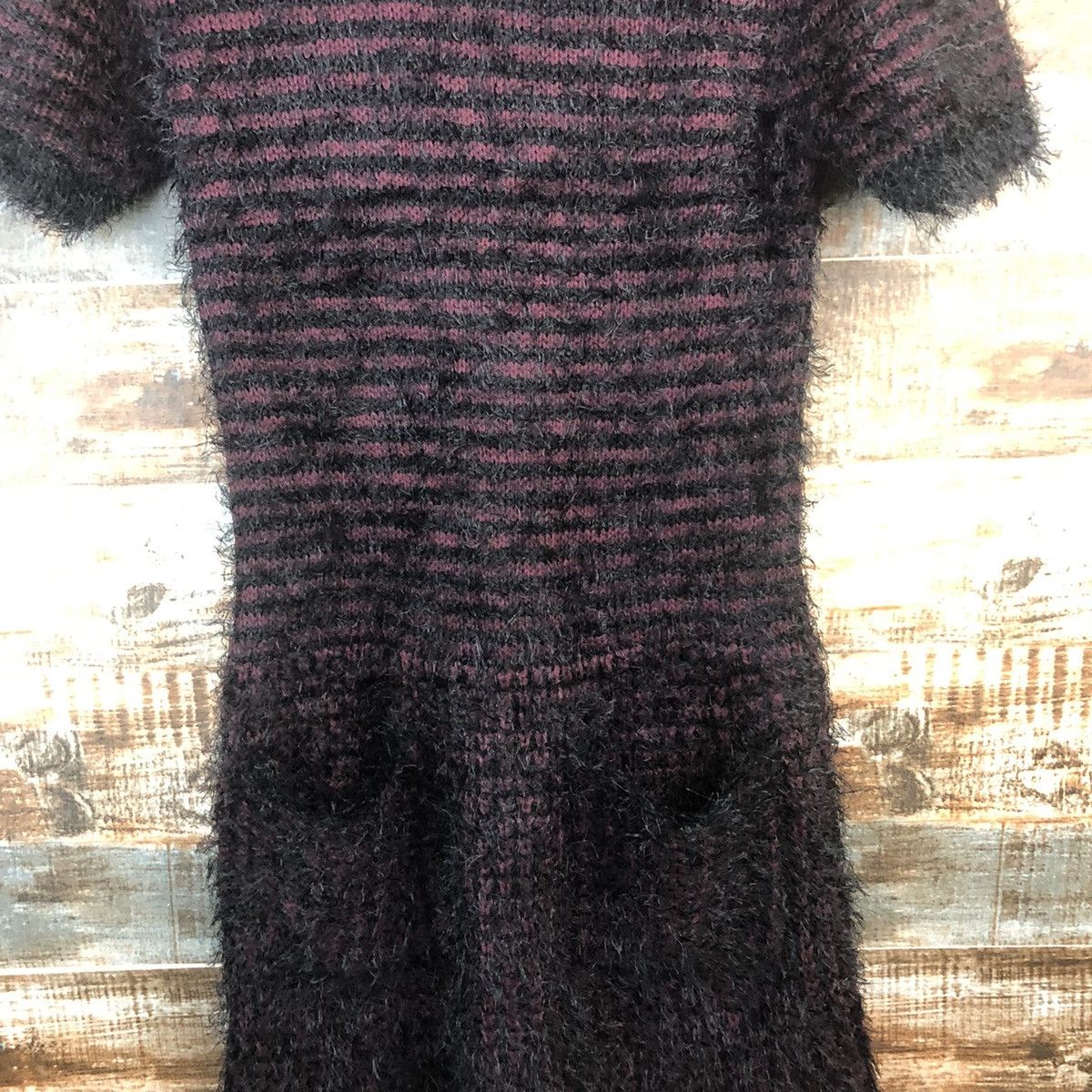 Homespun Knitwear × Japanese Brand DL Cherry Couture Maroon mohair Knitwear #C042 Size S / US 4 / IT 40 - 6 Thumbnail