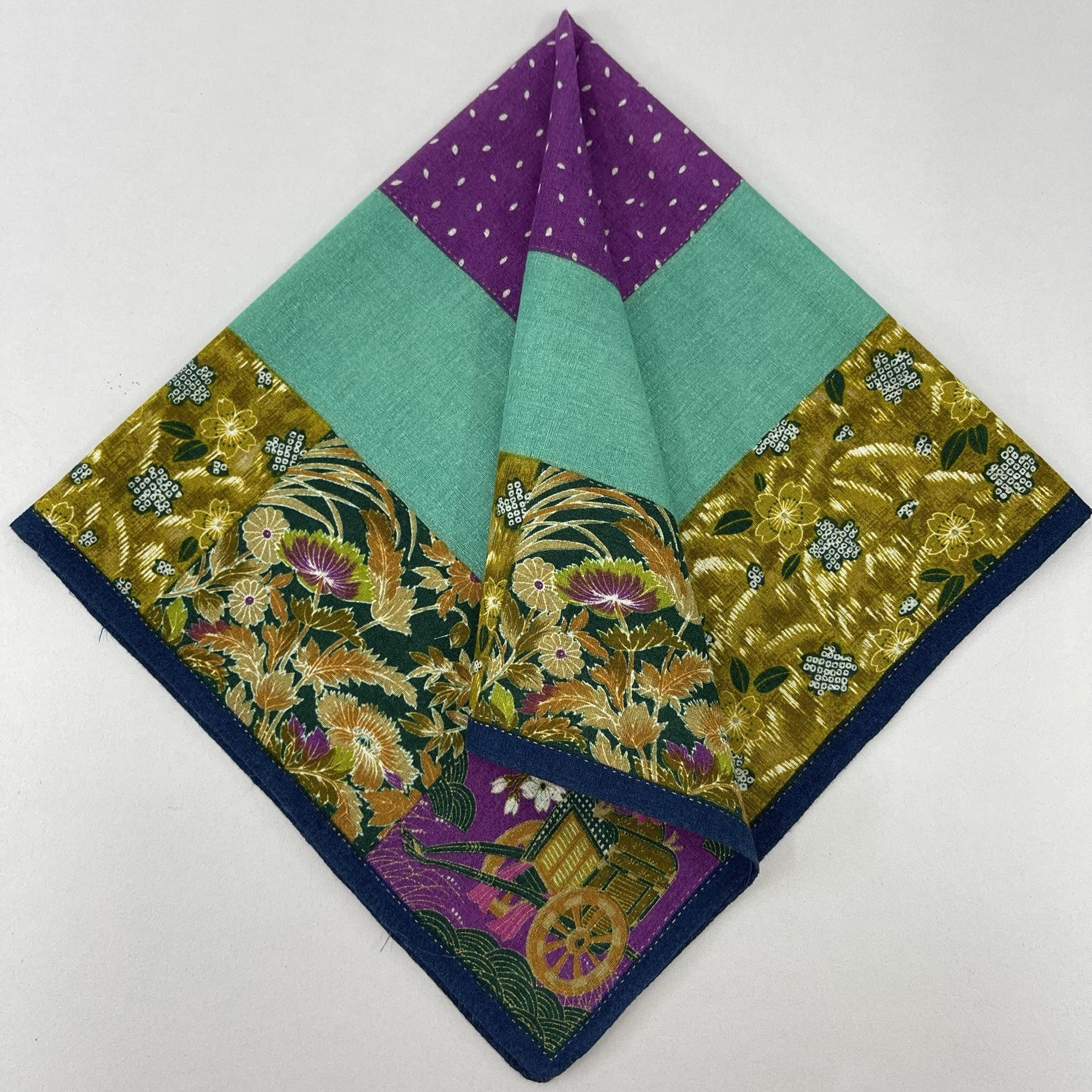 Japanese Brand Vintage Japanese Furoshiki Wrap Handkerchief - 5029 Size ONE SIZE - 1 Thumbnail