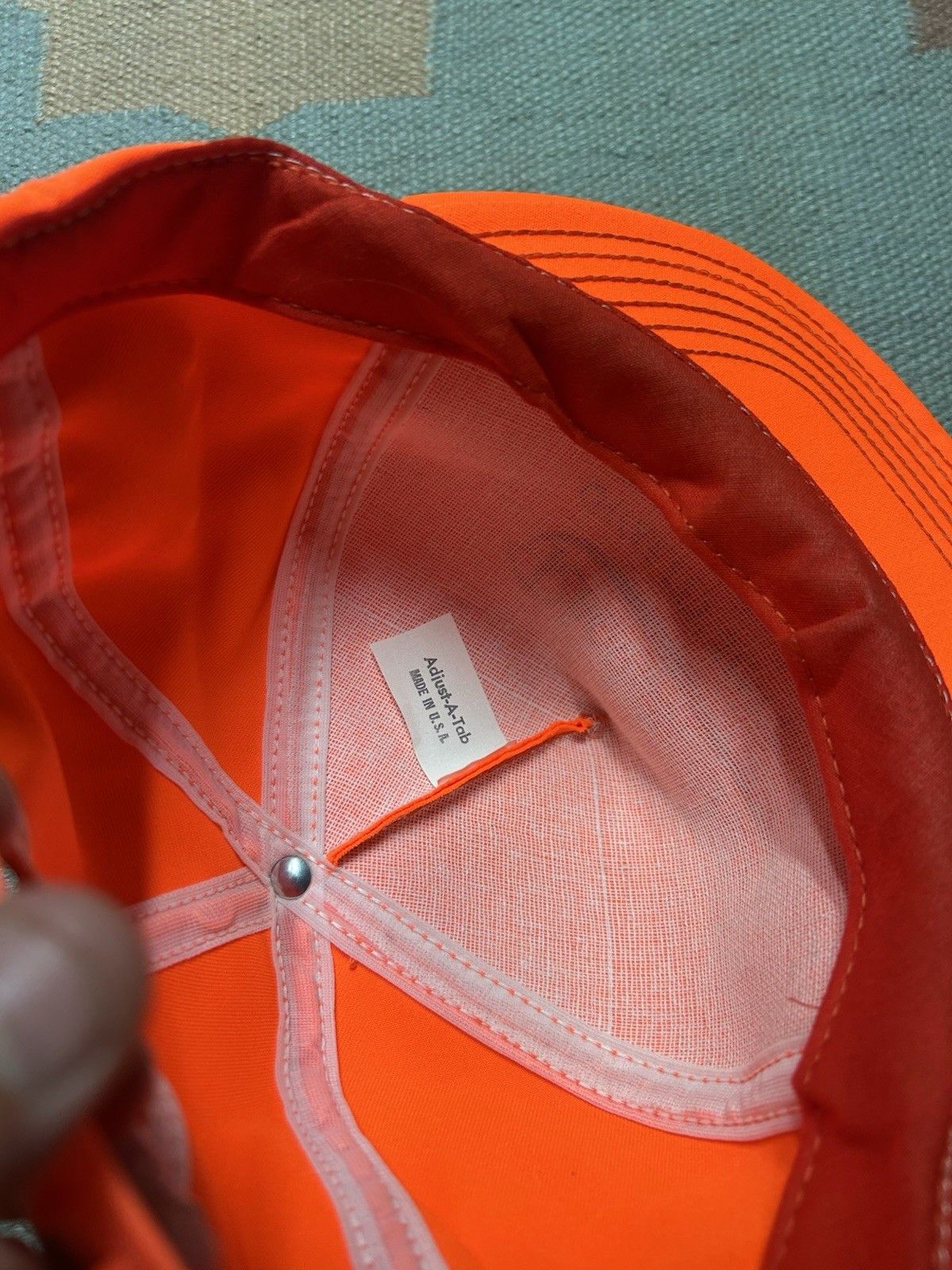 Vintage snapback hat Rhodes Inc ferndale Michigan blaze orange USA Size ONE SIZE - 6 Thumbnail