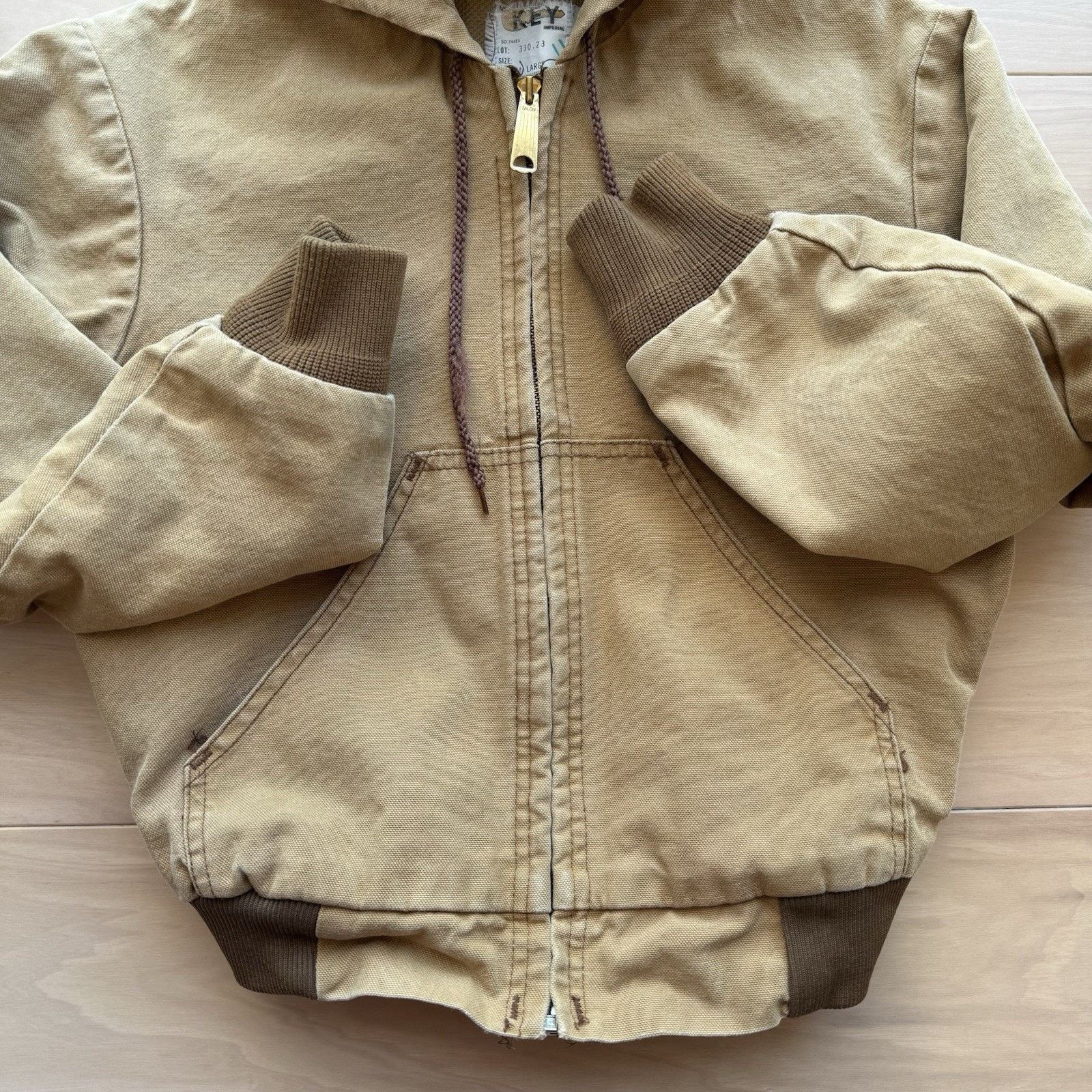 Vintage Vintage Key Work Jacket Youth Large Brown Heavy Size US XXS / EU 40 - 5 Thumbnail
