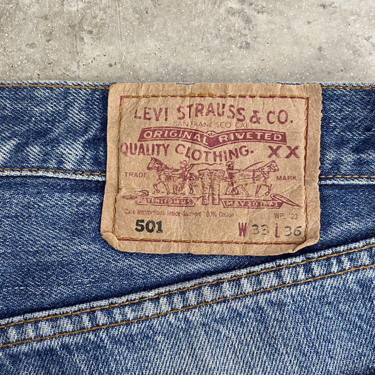 Levi's Size 32x35 Vintage Levis 501 Faded Stonewashed Blue Jeans Size US 32 / EU 48 - 13 Thumbnail