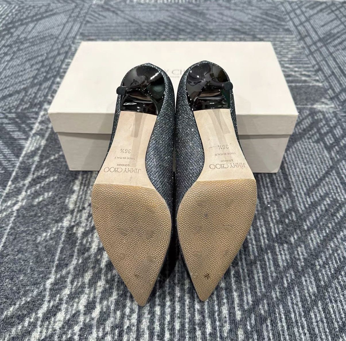 Jimmy Choo Jimmy Choo Silver Embellished High Heels J42 Size US 6.5 / IT 36.5 - 6 Thumbnail
