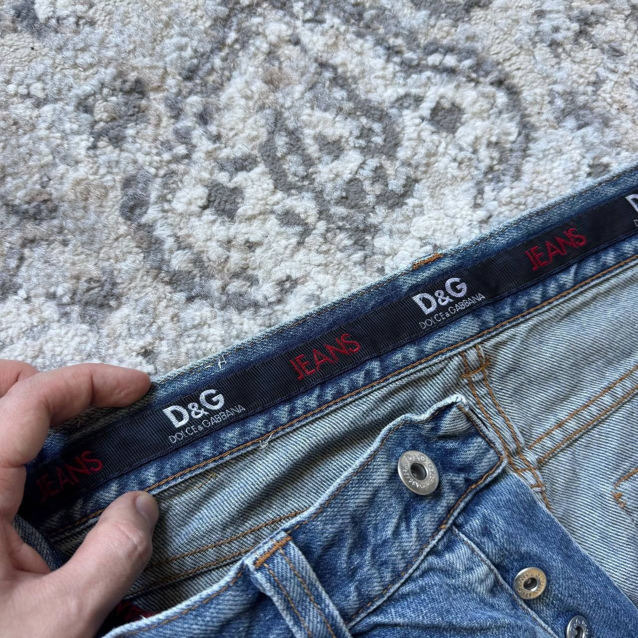 Dolce & Gabbana Crazy Vintage Dolce & Gabbana Straight Heavy Relaxed Jeans Size US 34 / EU 50 - 11 Thumbnail