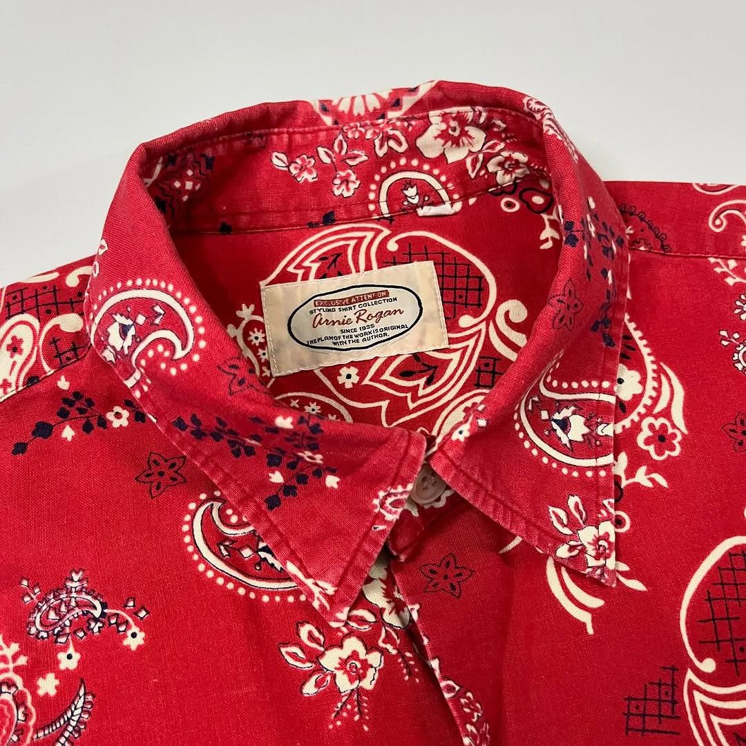 Individualized Shirts × Vintage Vintage Cornie Rogen Red Bandana Printed L/S Button Up Size US L / EU 52-54 / 3 - 3 Thumbnail