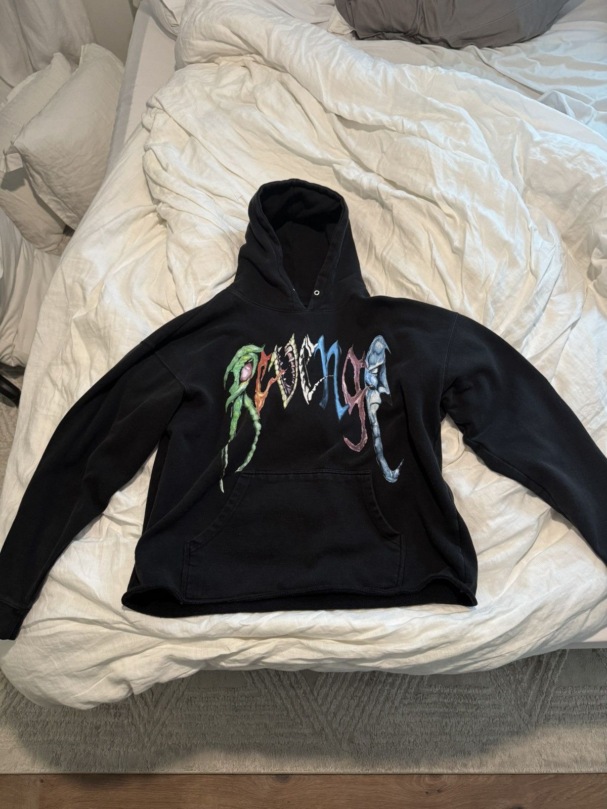 トップス Revenge Trippie Red hoodie LARGE Revenge x Trippie Redd Orange Arch Smoking Hoodie Puff
