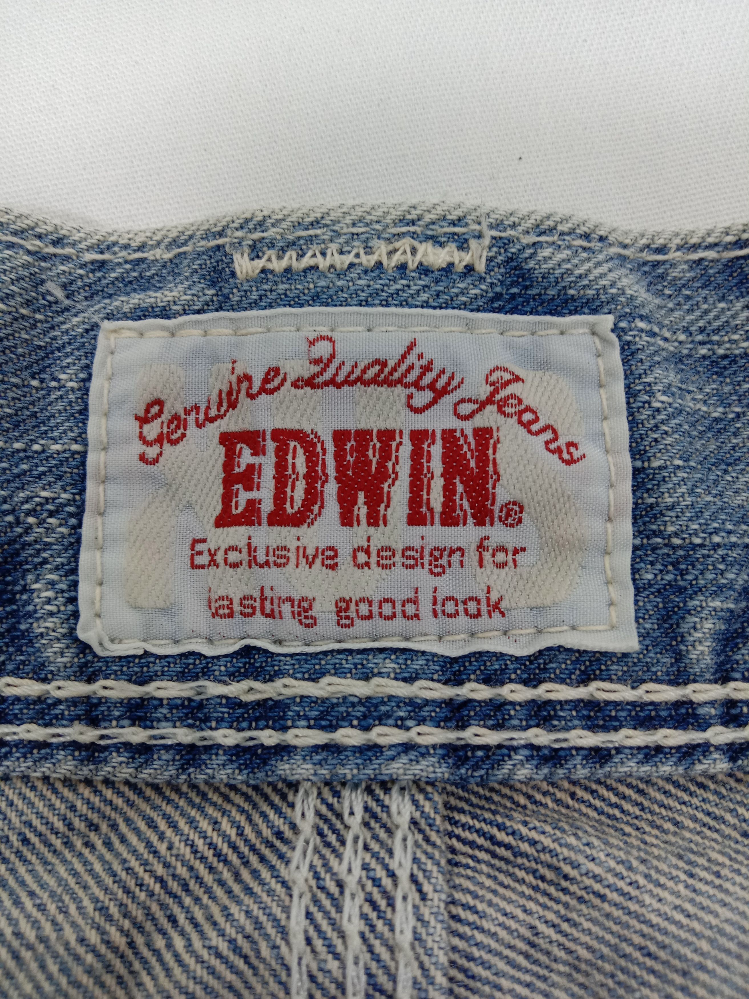 Edwin Vintage Edwin XV Buckle Back Patched Flare Jeans Size US 34 / EU 50 - 11 Thumbnail