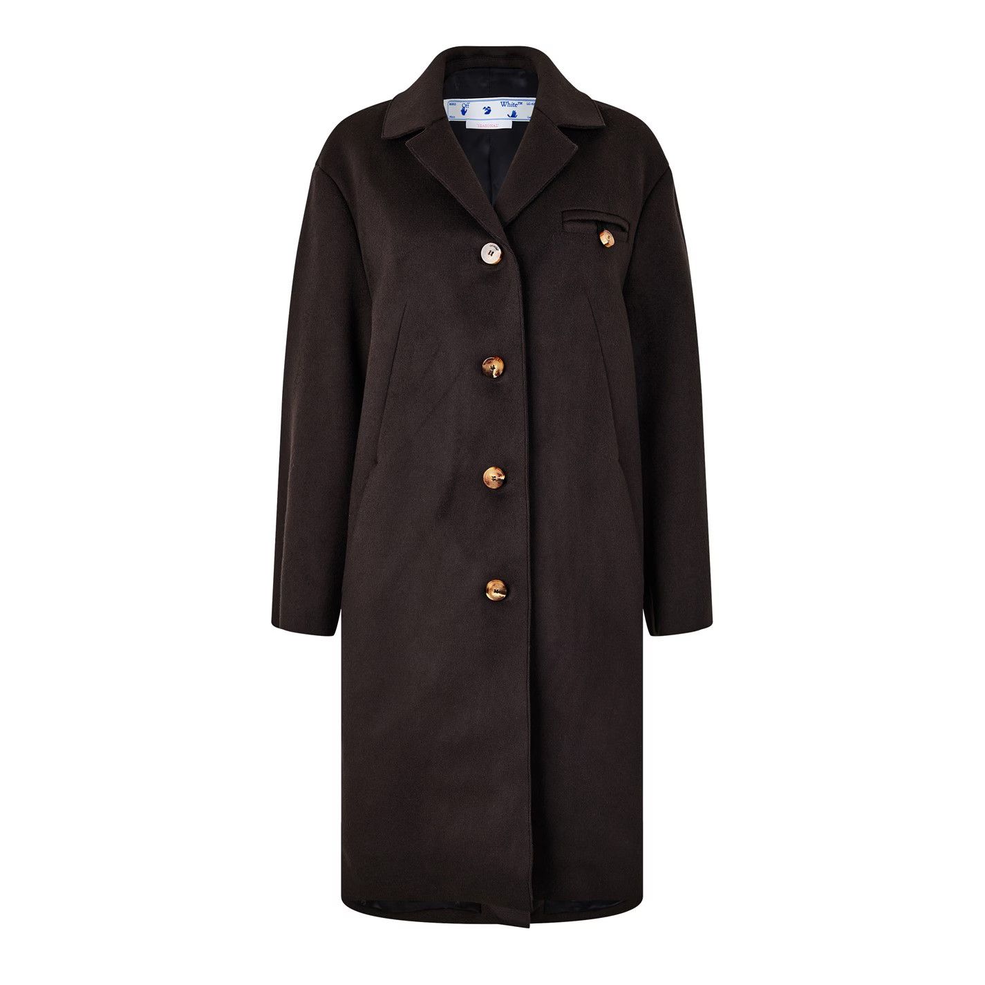 Off-White o1g2r1mq0125 Coat in Dark Brown Size M / US 6-8 / IT 42-44 - 1 Thumbnail