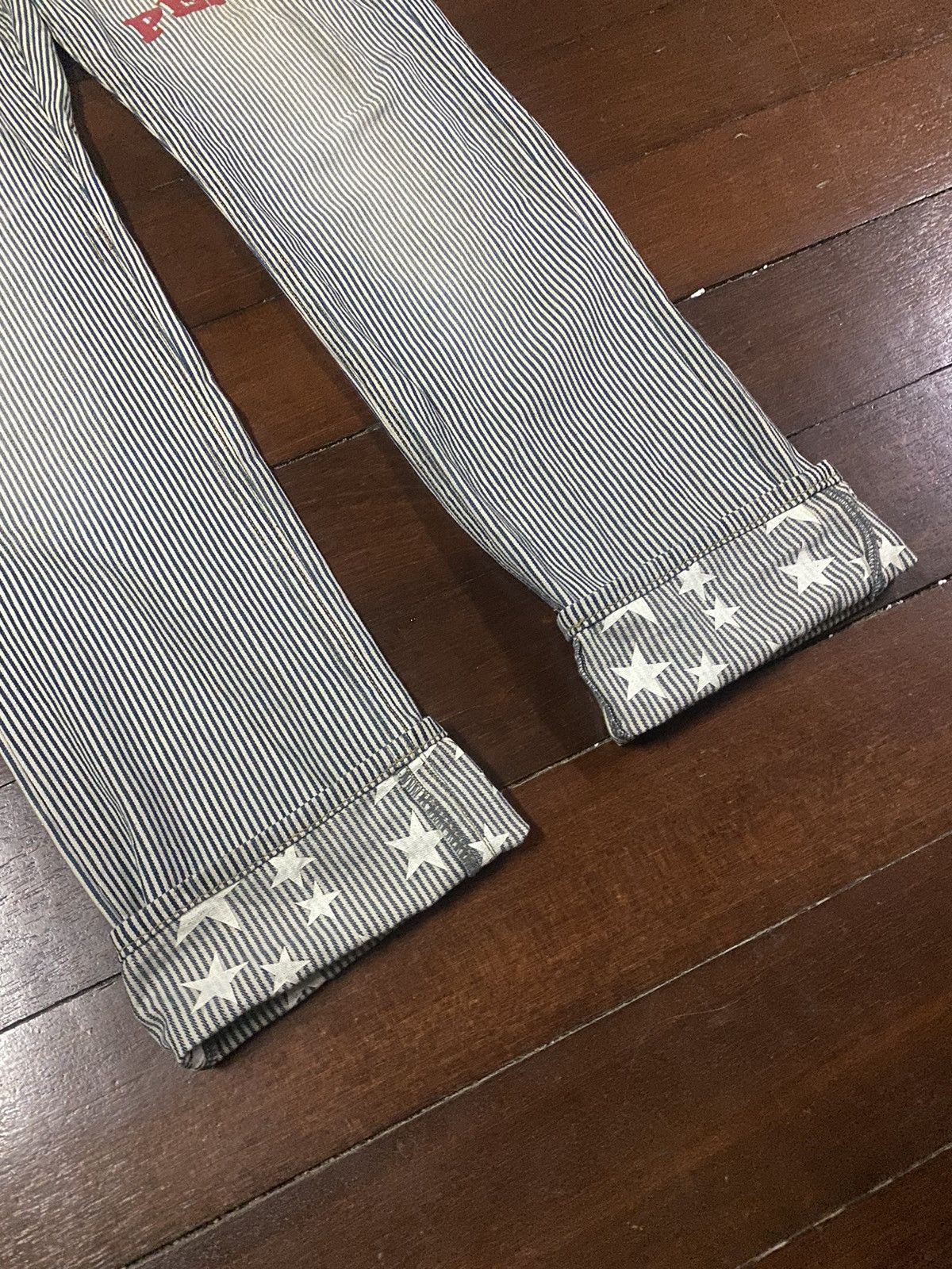 If Six Was Nine FIRE 🔥 CLONE Hickory I LOVE PEACE ☮️ SURF Japan Denim Jeans Size US 34 / EU 50 - 6 Thumbnail