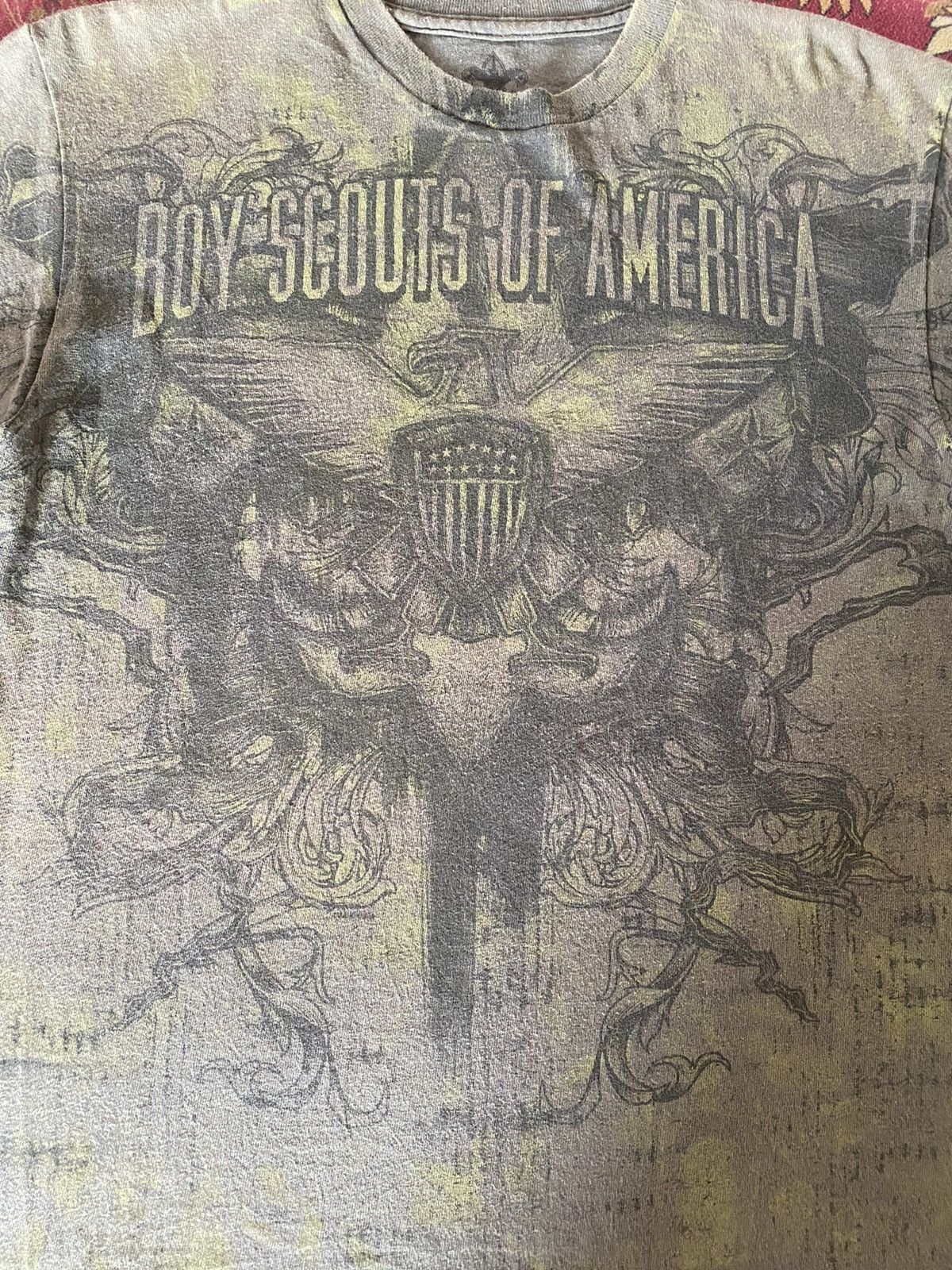 Affliction × Vintage Vintage Boy Scouts Of America Faded Affliction Design Tee Size US M / EU 48-50 / 2 - 3 Thumbnail