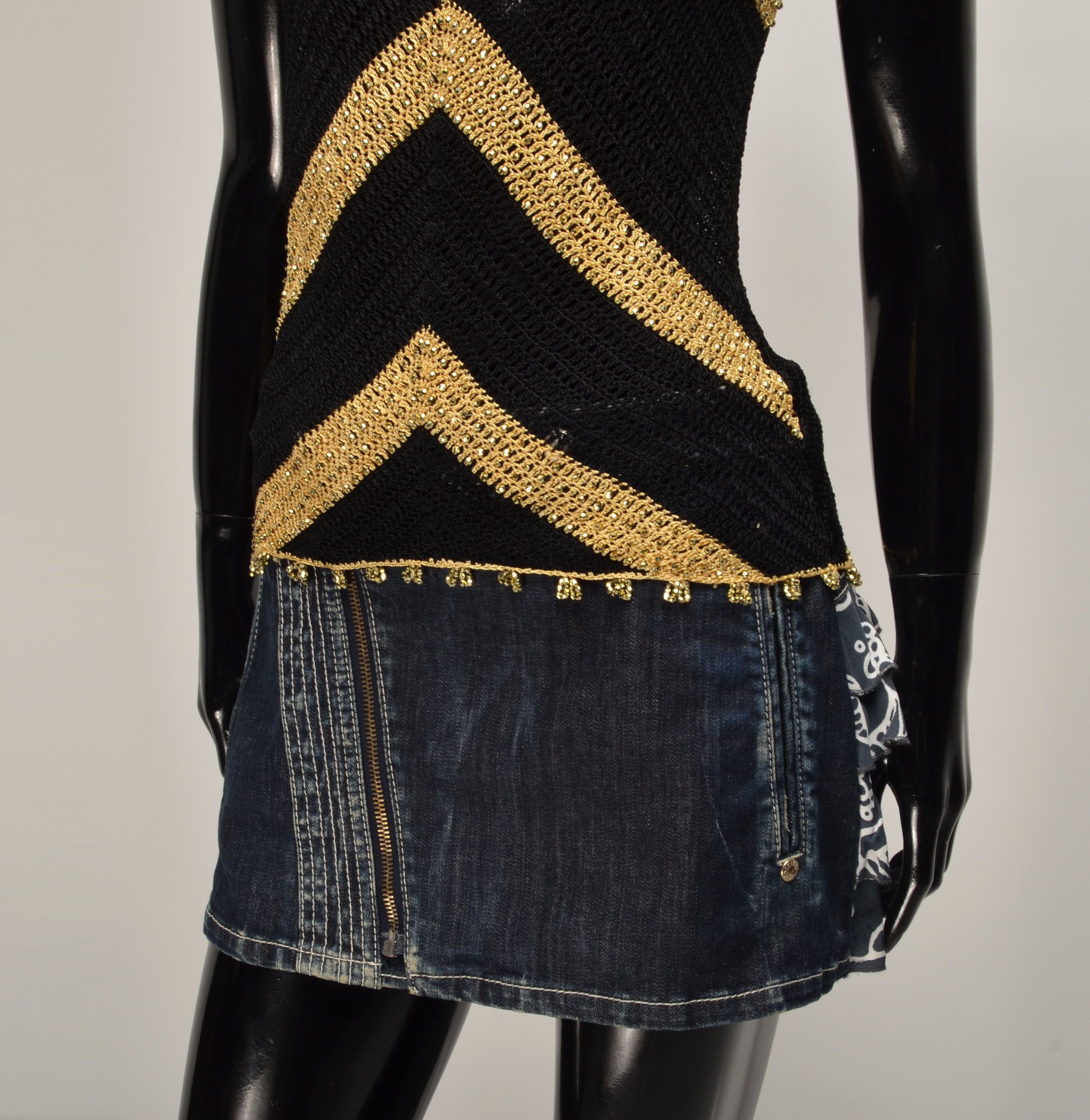 Other Vintage Crochet Knit Beaded Y2K Coquette Top Size S / US 4 / IT 40 - 3 Thumbnail