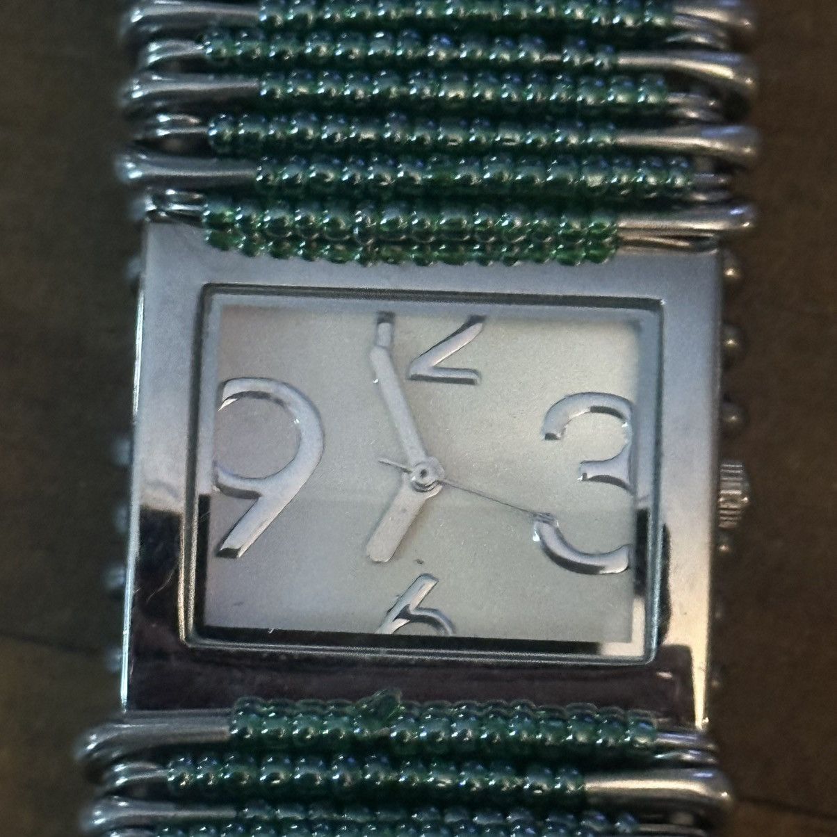 Other Green beaded safety pin stretch band watch Size ONE SIZE - 5 Thumbnail