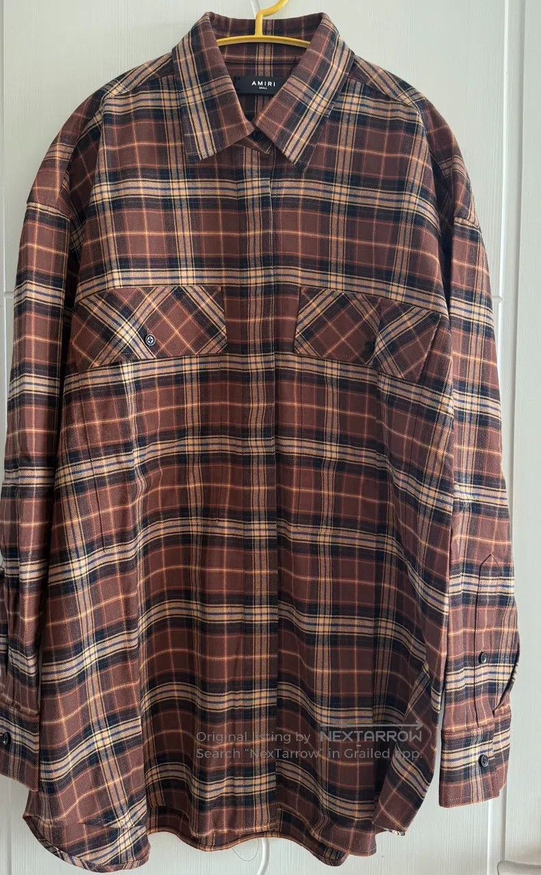 Amiri Amiri Plaid Oversize Long Sleeve Shirt Size US S / EU 44-46 / 1 - 2 Thumbnail