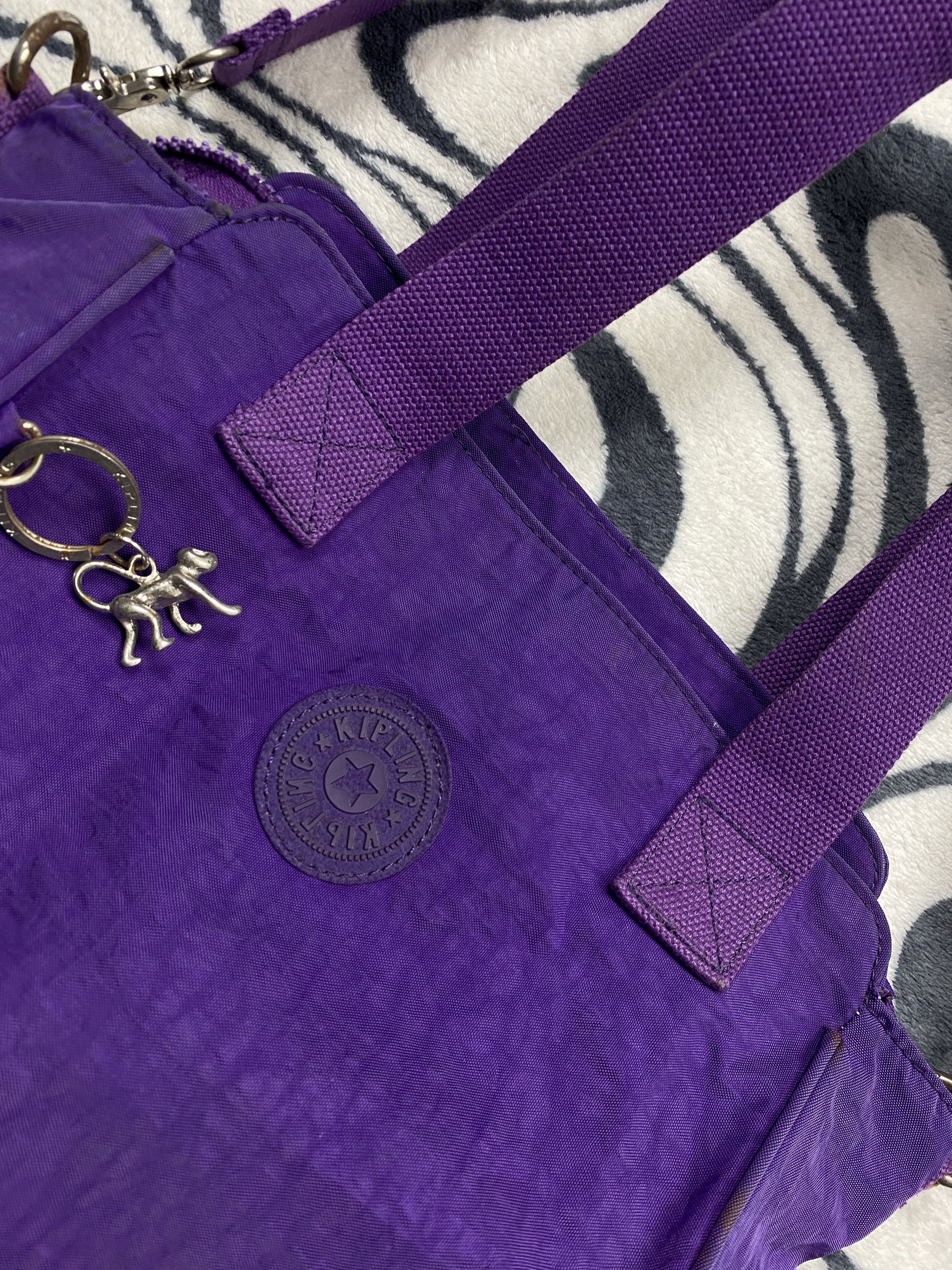 20471120 Kipling Vintage Nylon Shoulder Bag Y2K Handbag Size ONE SIZE - 2 Thumbnail