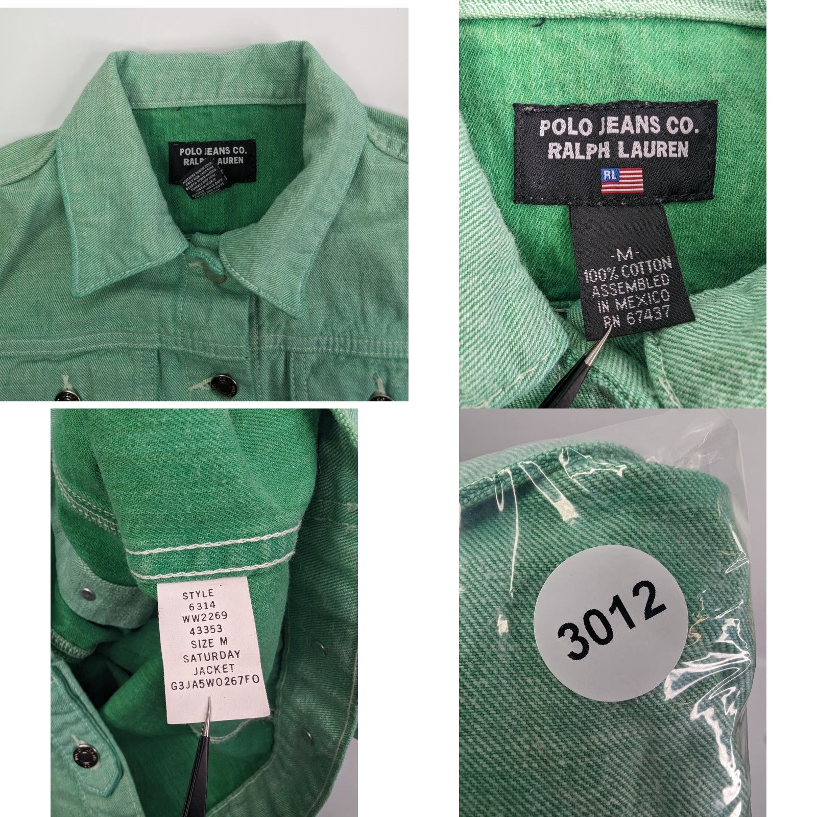Polo Ralph Lauren VINTAGE Polo Ralph Lauren Jacket Denim Green Polo Jeans Saturday Size M Women Junior Adult? Size 32" / US 10 / IT 46 - 8 Thumbnail