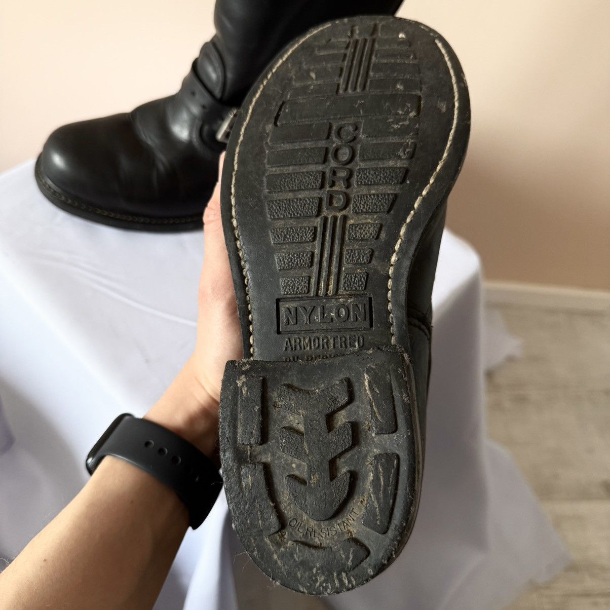 Dirk Bikkembergs Vintage 90s Engineer Made In USA Leather Boots Style Wesco Size US 7 / IT 37 - 11 Thumbnail