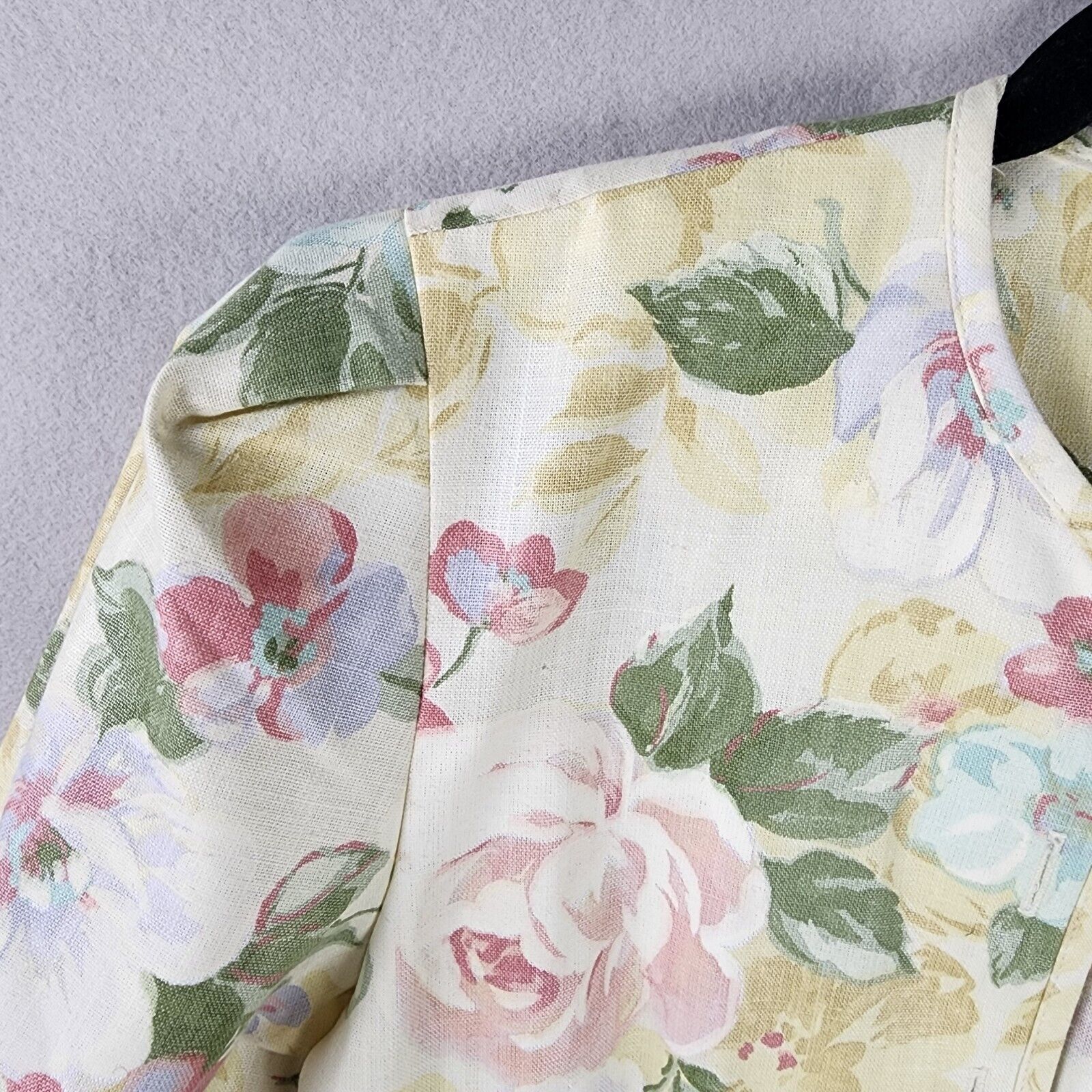 Vintage Leslie Fay Floral Print Short Sleeve Jacket Size P10 Size L / US 10 / IT 46 - 5 Thumbnail