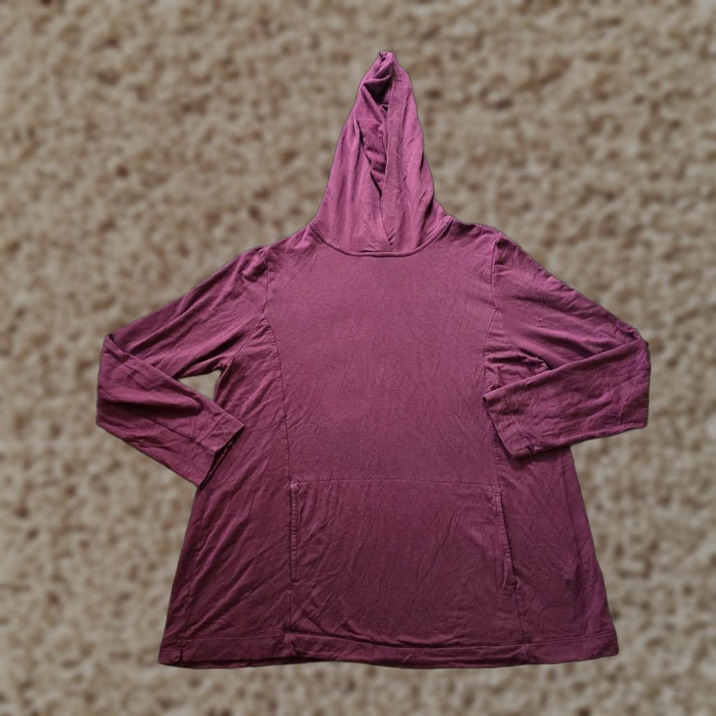 J. Jill J Jill Top Womens Large Purple Tranquility Fleece Hoodie Casual Sweatshirt Basic Size L / US 10 / IT 46 - 1 Thumbnail