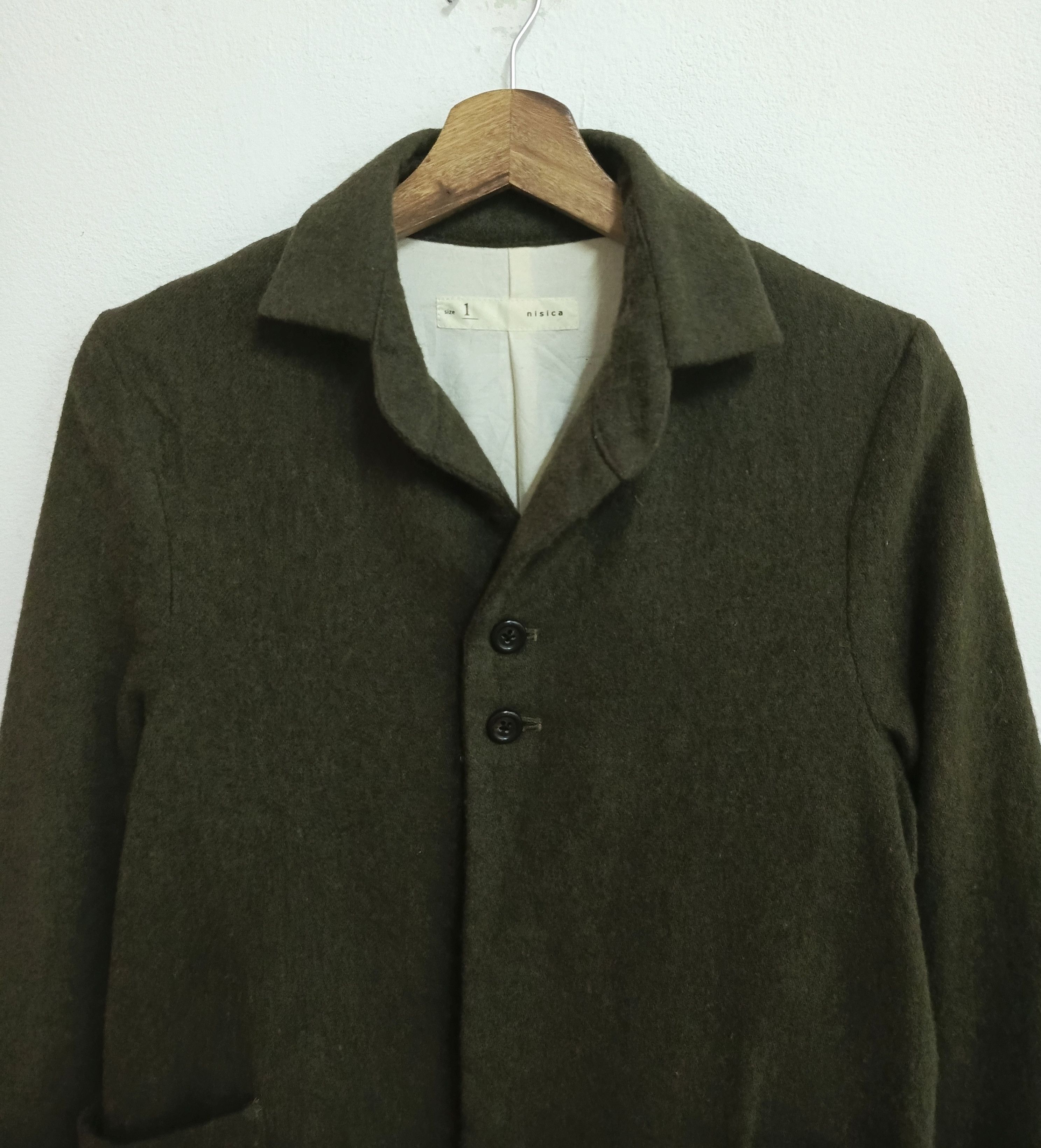 Designer × Japanese Brand Nisica Japan Sack Jacket / Coat - light wool blend Size 34S - 3 Thumbnail