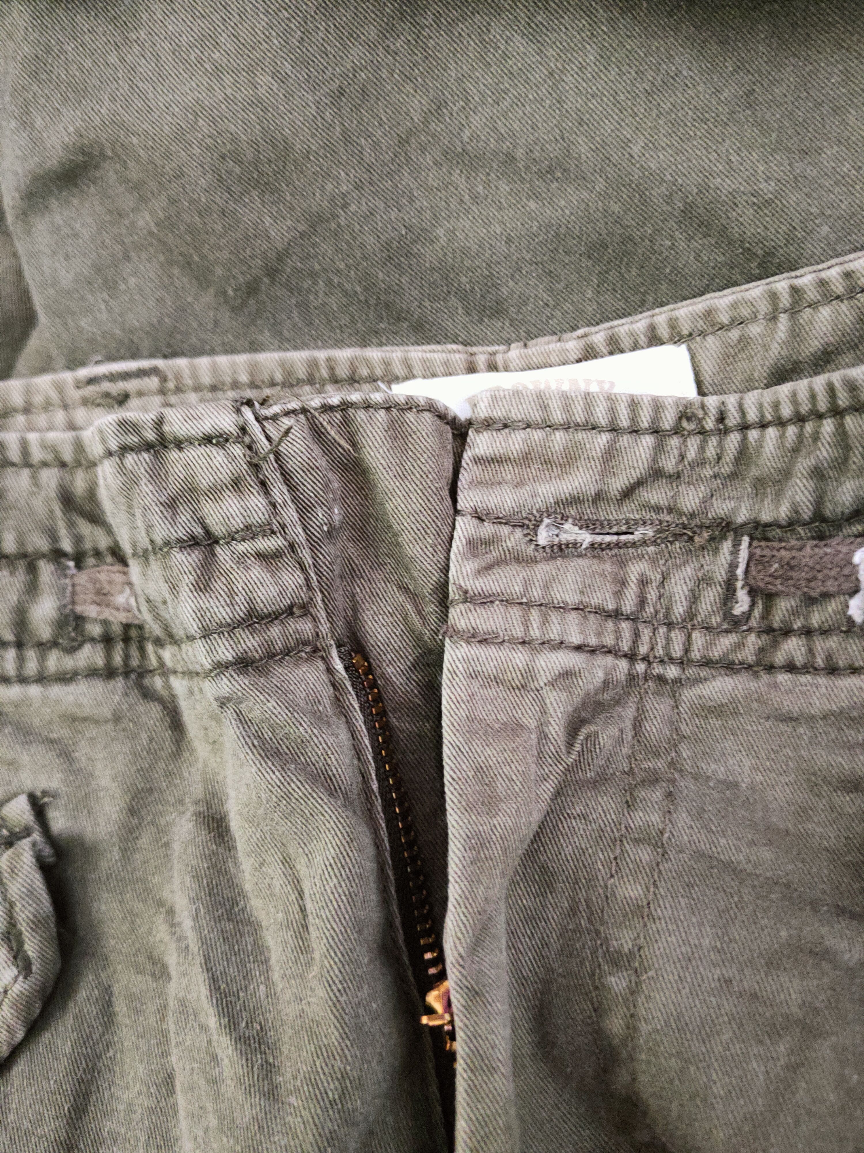 Japanese Brand DL Browny Olive Multipocket Cargo Pants #46-362 Size US 31 - 16 Thumbnail