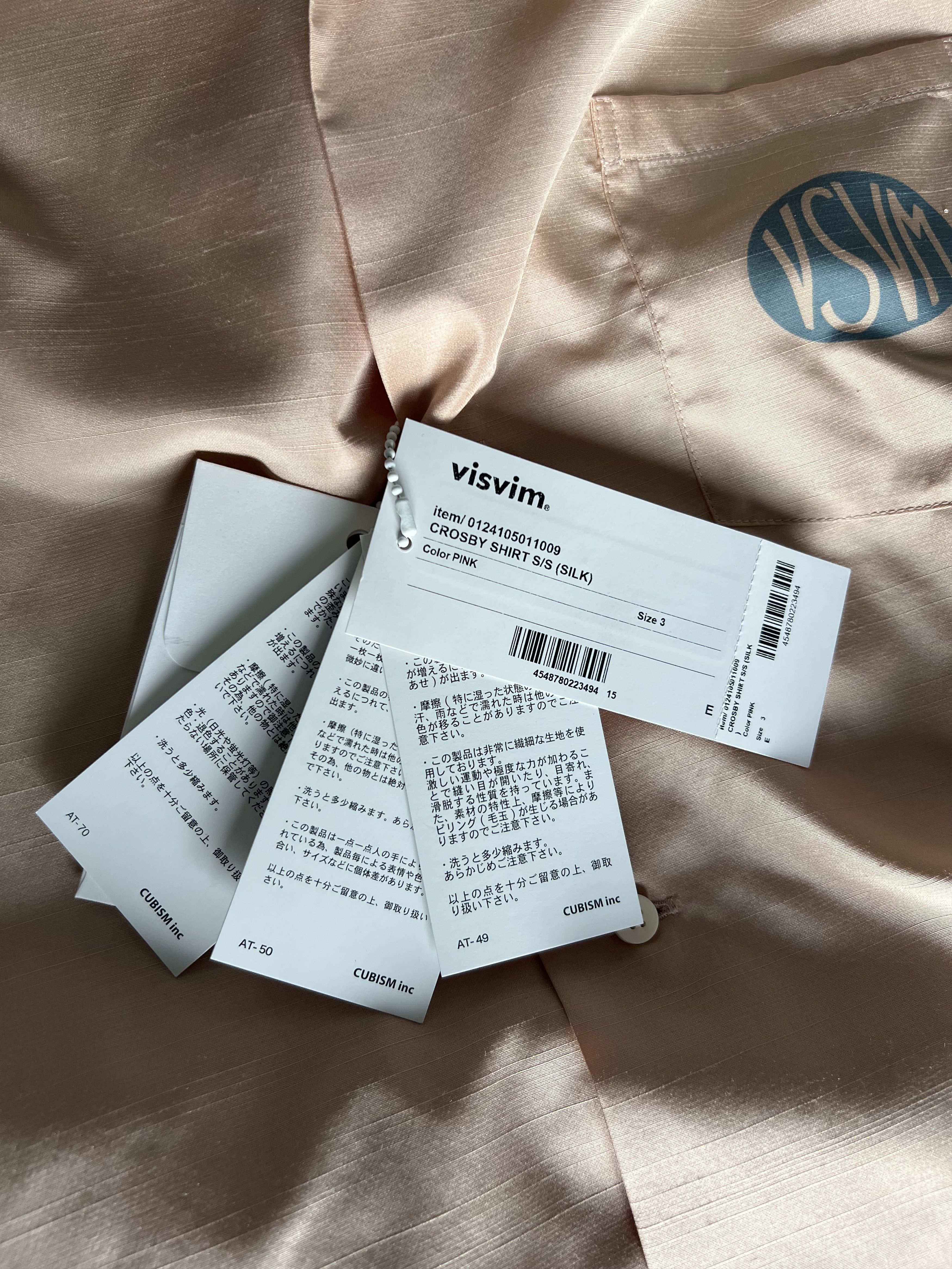 Visvim Visvim Silk Crosby Shirt in Pink Size US L / EU 52-54 / 3 - 6 Thumbnail