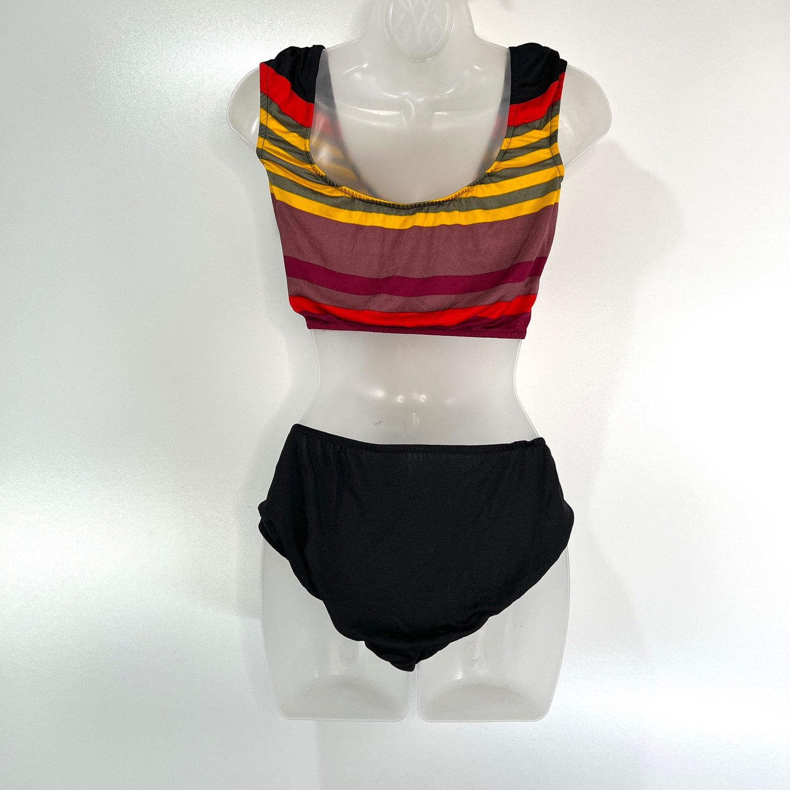 Dior Vintage 80s Christian Dior Beachwear Bikini Striped Size ONE SIZE - 12 Thumbnail