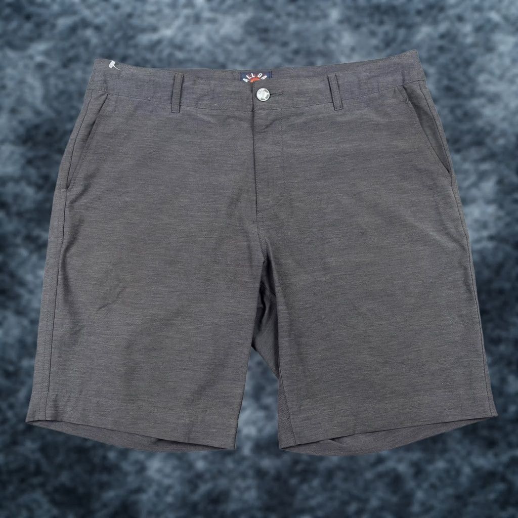 Faherty Faherty All Day Shorts Mens 35 Gray Chino Stretch Drawstring Comfort Casual Golf Size US 35 - 1 Thumbnail