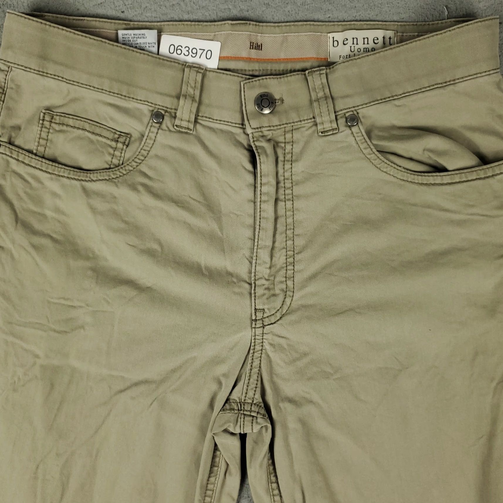 Vintage Hiltl Pants Mens Size 31x28 Beige Relaxed Straight Leg Chino 5 Pocket Trousers Size US 31 - 2 Thumbnail